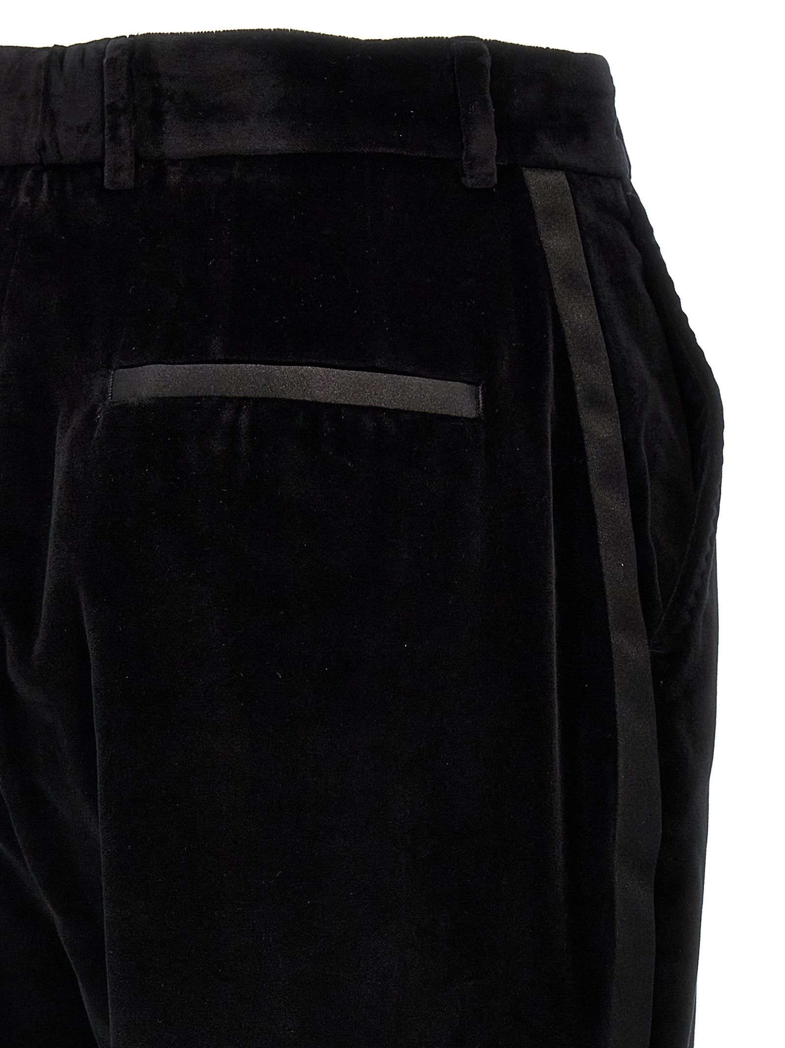 Dolce & Gabbana Velvet Tuxedo Pants Size 28" / US 6 / IT 42 - 4 Thumbnail