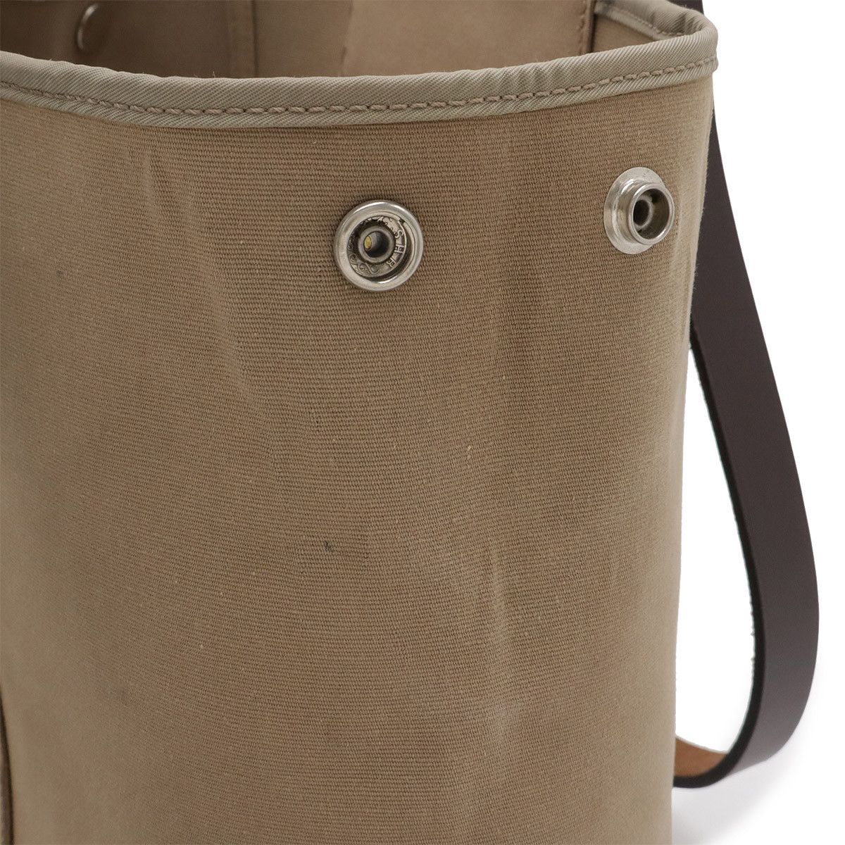 Hermes Hermes Hermès CabasPM Toile Officier Leather 2way Bag Textile Tote Bag Stamp O (2011) DUTY FREE for USA Size ONE SIZE - 4 Thumbnail