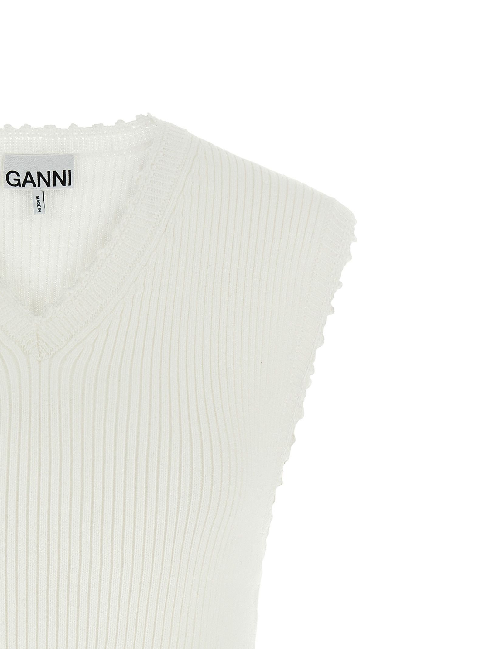 Ganni 'Cotton Crochet' Vest Size S / US 4 / IT 40 - 3 Thumbnail