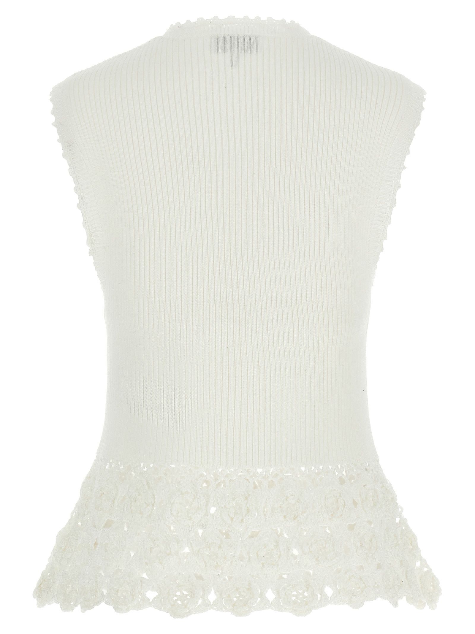 Ganni 'Cotton Crochet' Vest Size XS / US 0-2 / IT 36-38 - 2 Thumbnail