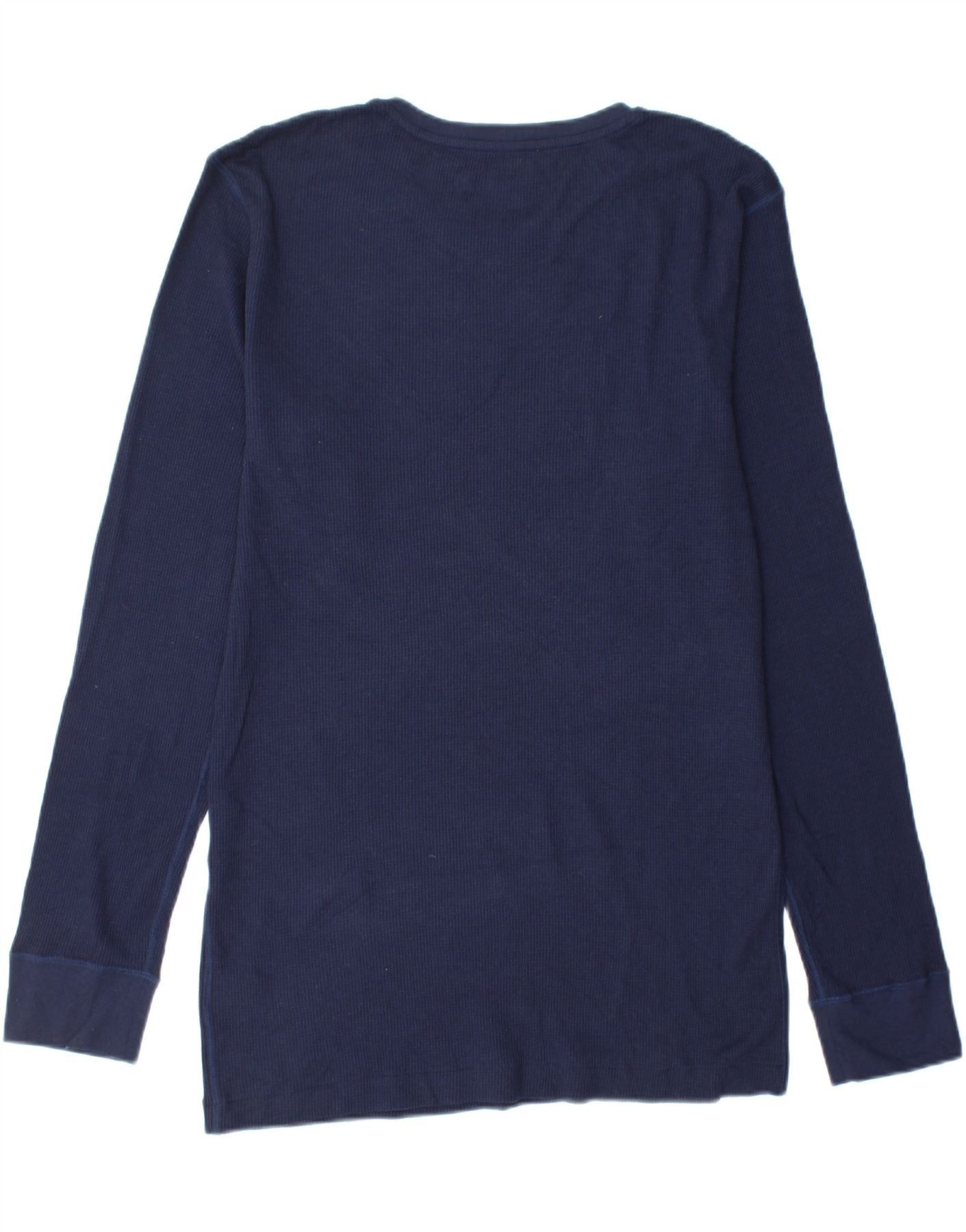 Polo Ralph Lauren Mens Top Long Sleeve 2XL Navy Blue Cotton Size US XL / EU 56 / 4 - 2 Thumbnail