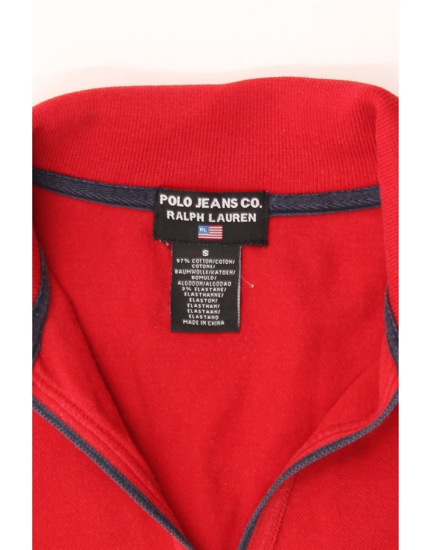 Ralph Lauren Womens Long Sleeve Polo Shirt UK 10 Small Red Cotton Size XS / US 0-2 / IT 36-38 - 3 Thumbnail