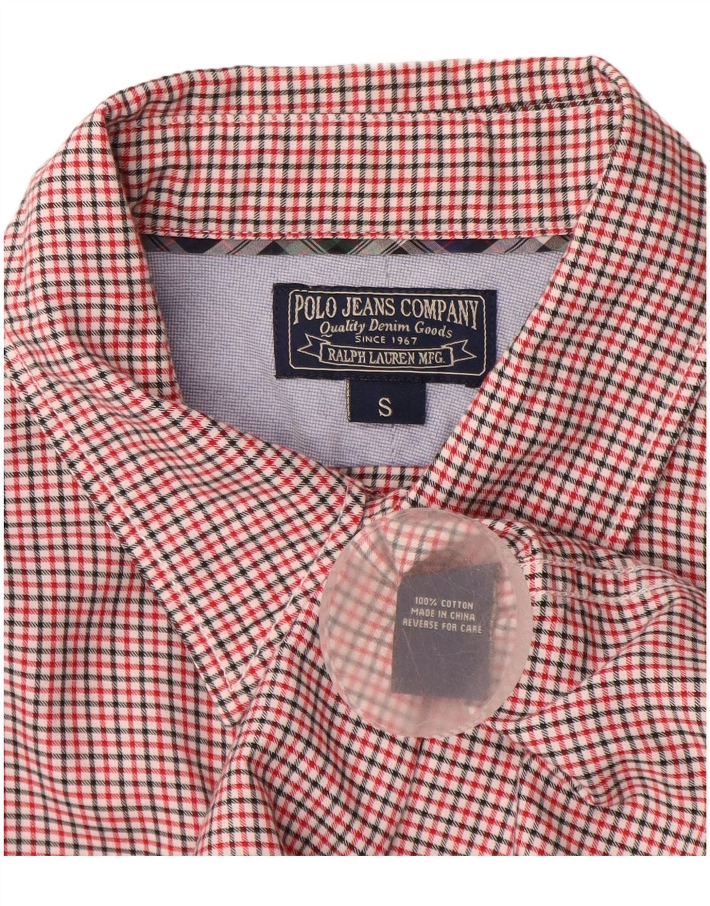 Polo Ralph Lauren Mens Flannel Shirt Small Red Check Cotton Size US S / EU 44-46 / 1 - 3 Thumbnail