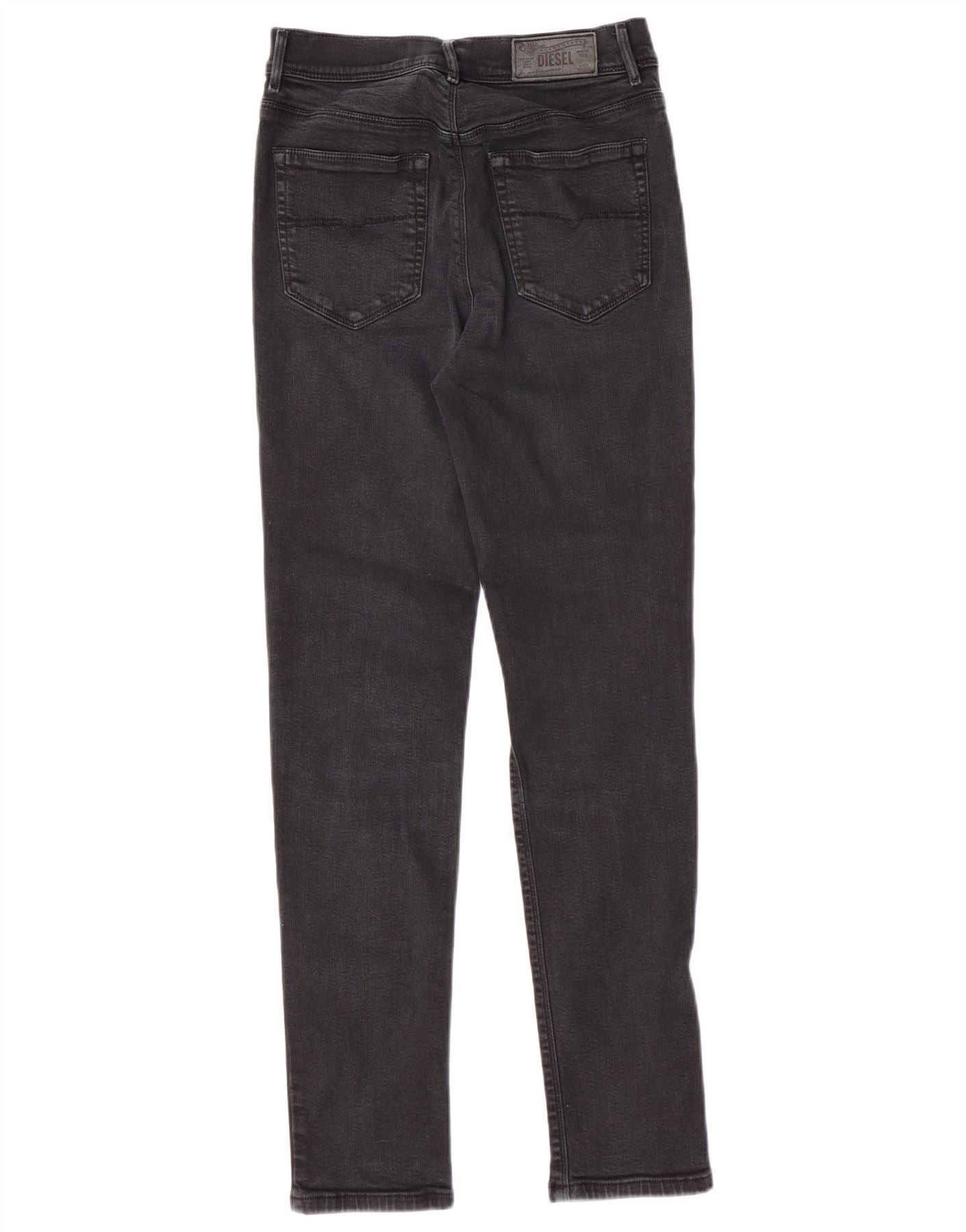 Diesel Womens Highkee High Waist Skinny Slim Jeans W24 L27 Black Co Size 24" / US 00 / IT 34 - 2 Thumbnail