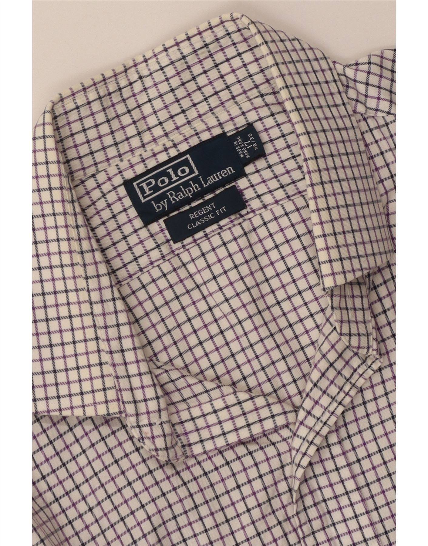 Polo Ralph Lauren Mens Regent Classic Fit Shirt 17 XL White Check Size US XL / EU 56 / 4 - 3 Thumbnail