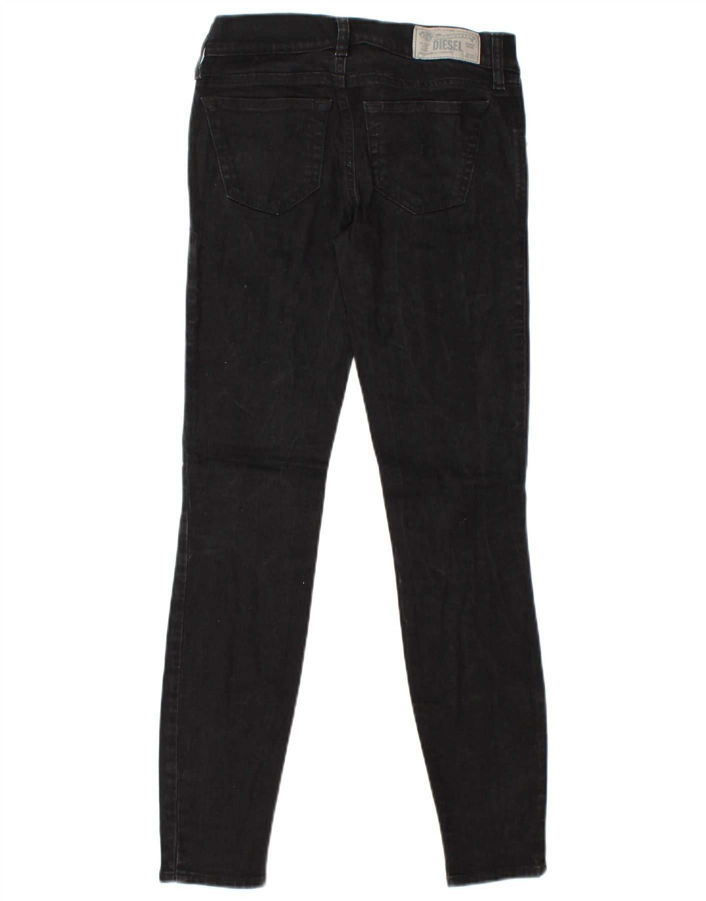 Diesel Womens Grupee Skinny Jeans W23 L28 Black Cotton Size 42" / US 20 - 2 Thumbnail