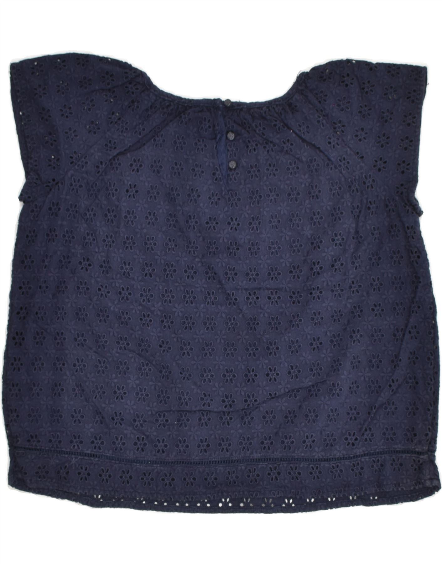 Polo Ralph Lauren Girls Blouse Top 5-6 Years Navy Blue Cotton Size XS / US 0-2 / IT 36-38 - 2 Thumbnail