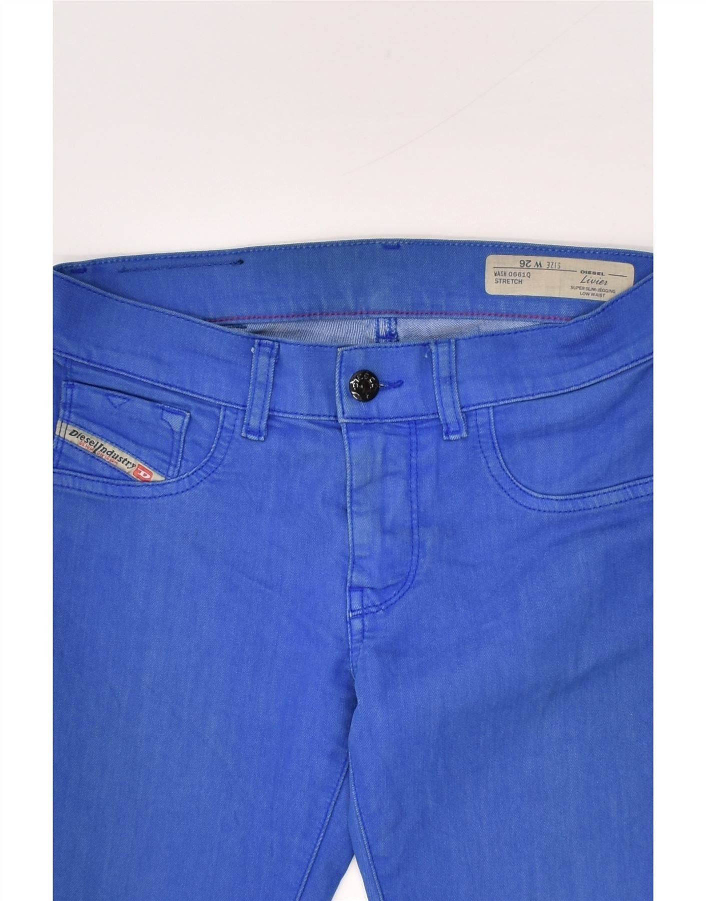 Diesel Womens Stretch Super Slim Jegging Jeans W26 L29 Blue Size 42" / US 20 - 4 Thumbnail