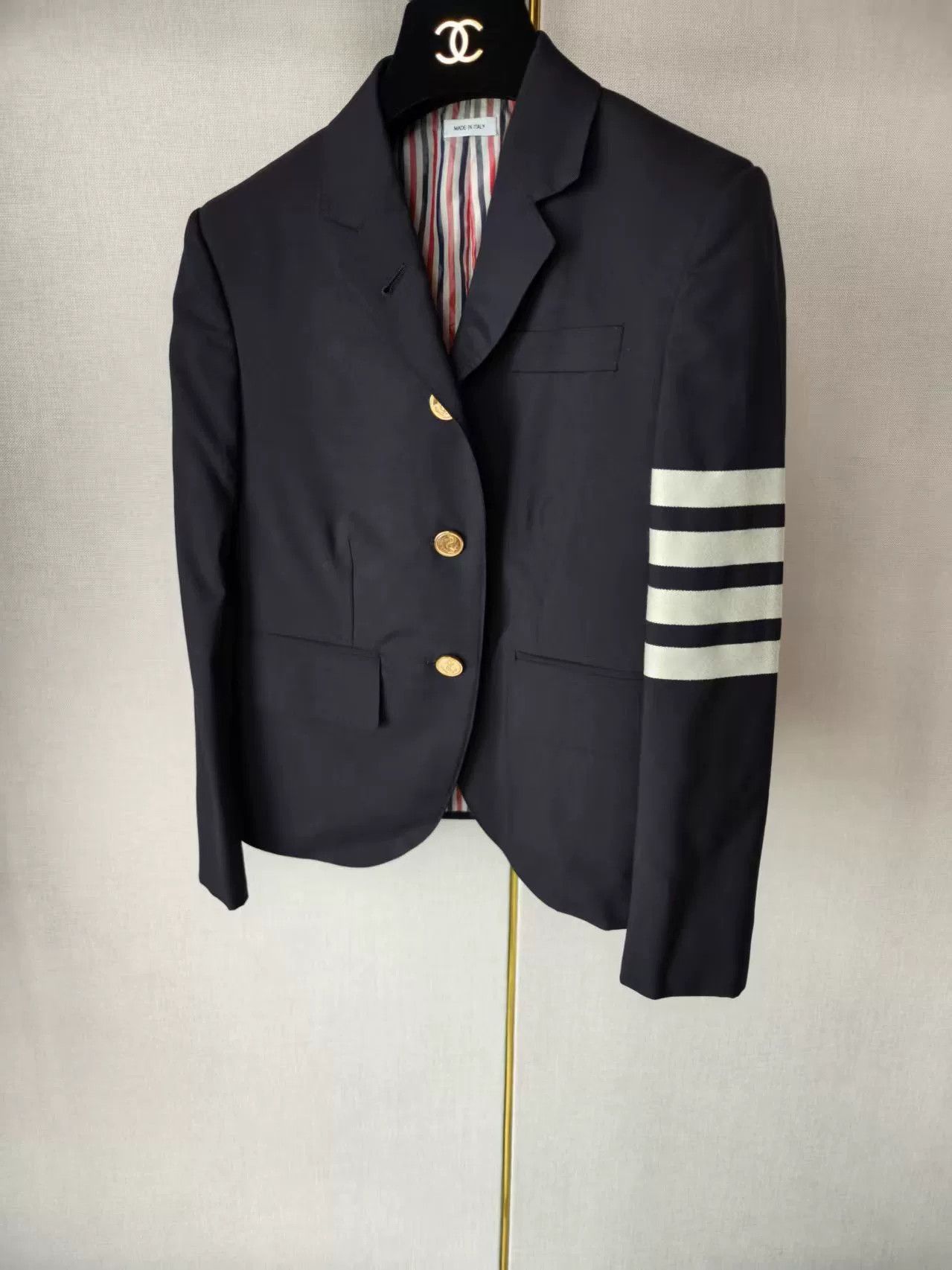 Tory Burch Thom Browne Striped Sleeve Blazer Size US M / EU 48-50 / 2 - 6 Thumbnail