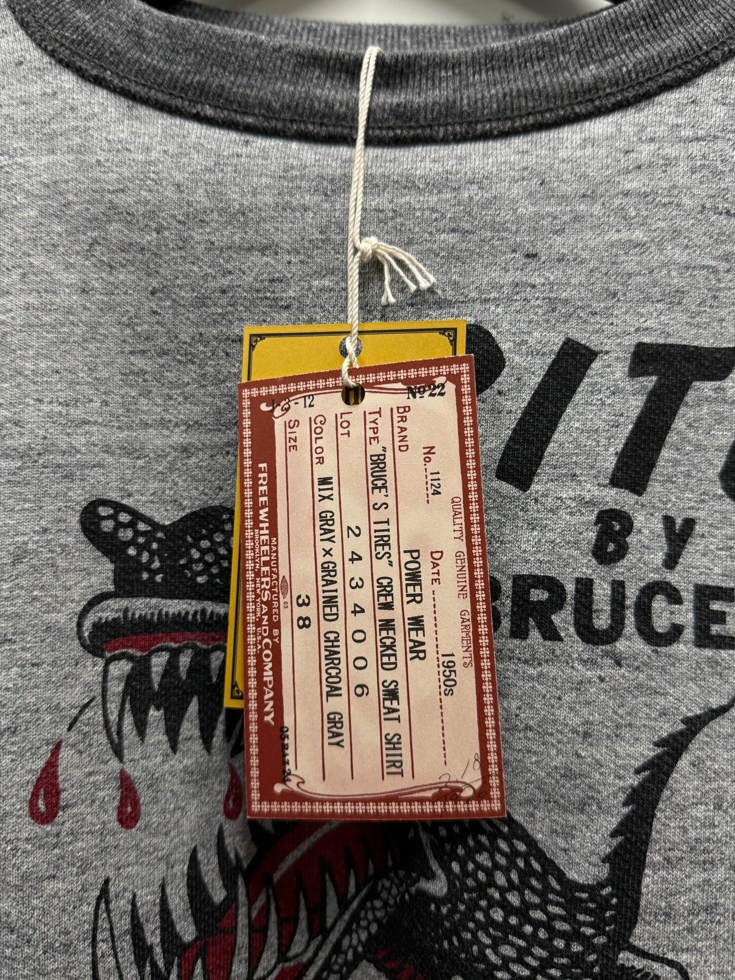 Freewheelers FREEWHEELERS Bruce's Tires Alligator Print Sweatshirt Size US M / EU 48-50 / 2 - 3 Thumbnail