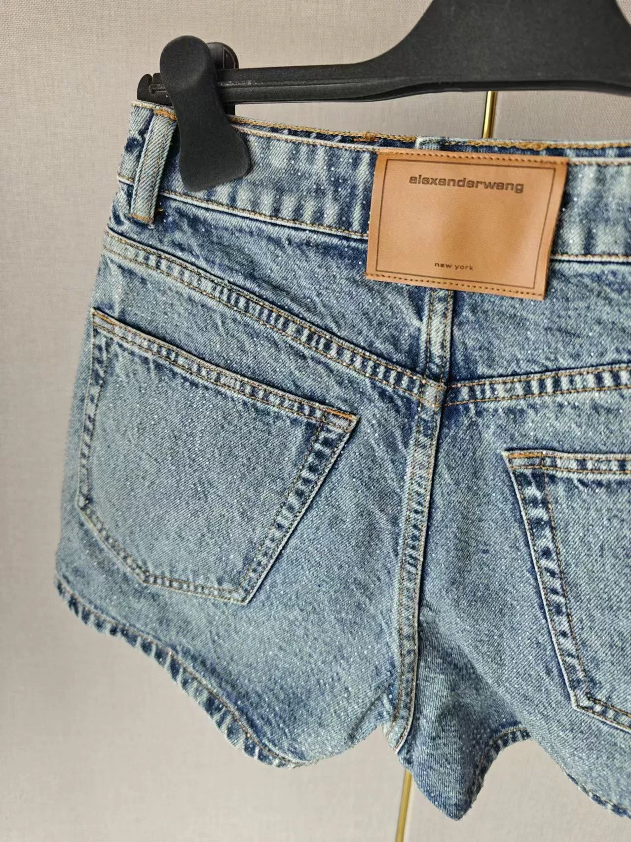 King Alexander Wang New Rhinestone Shorts Size 32" / US 10 / IT 46 - 2 Thumbnail