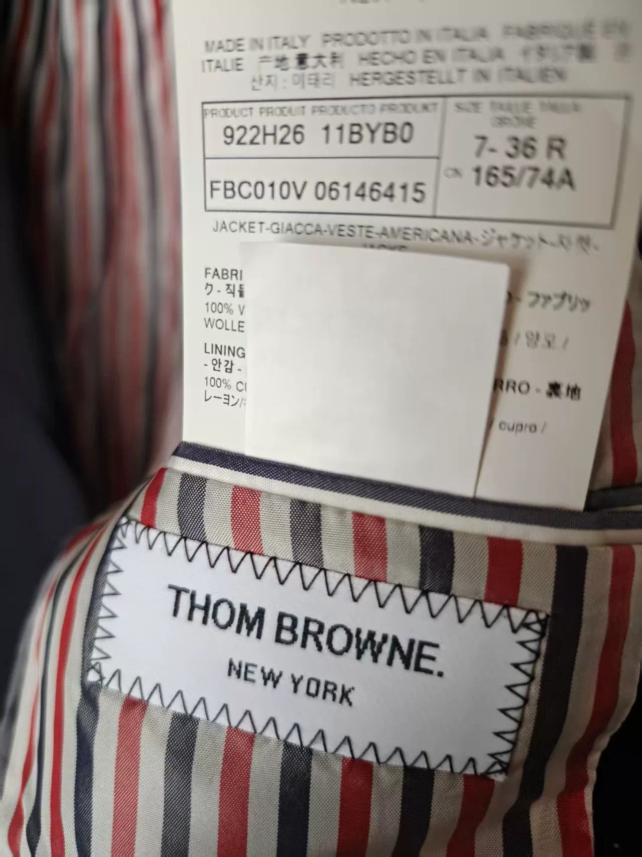 Tory Burch Thom Browne Striped Sleeve Blazer Size US M / EU 48-50 / 2 - 4 Thumbnail