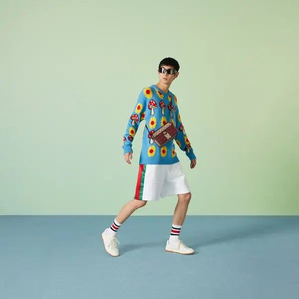 Gucci GG COTTON TERRY CLOTH SHORTS WITH WEB DETAIL Size US 28 / EU 44 - 3 Thumbnail