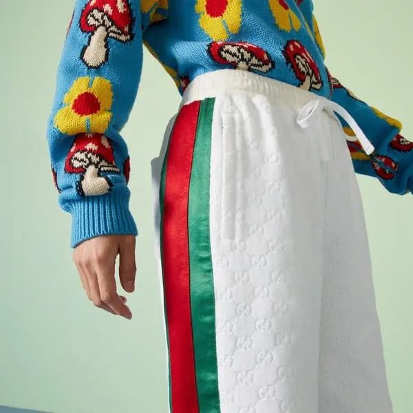 Gucci GG COTTON TERRY CLOTH SHORTS WITH WEB DETAIL Size US 30 / EU 46 - 2 Thumbnail