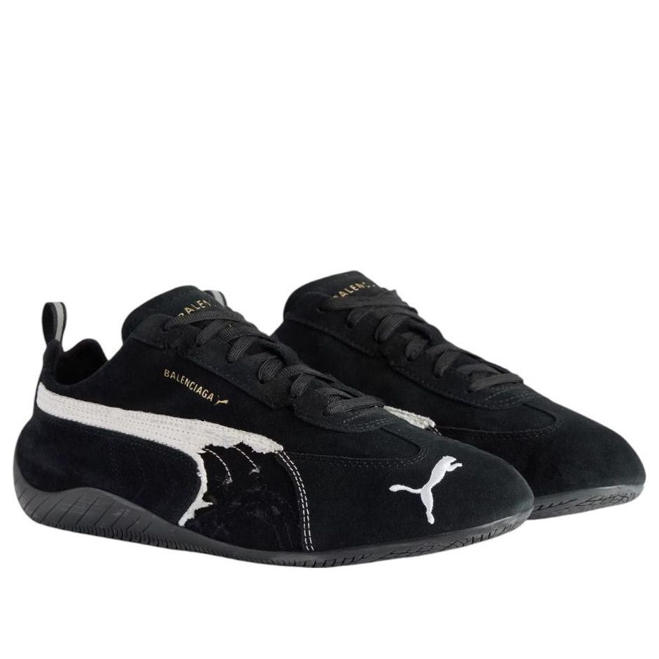 Balenciaga Balenciaga x Puma Speedcat Suede 'Distressed Black White Size US 12 / IT 42 - 2 Thumbnail