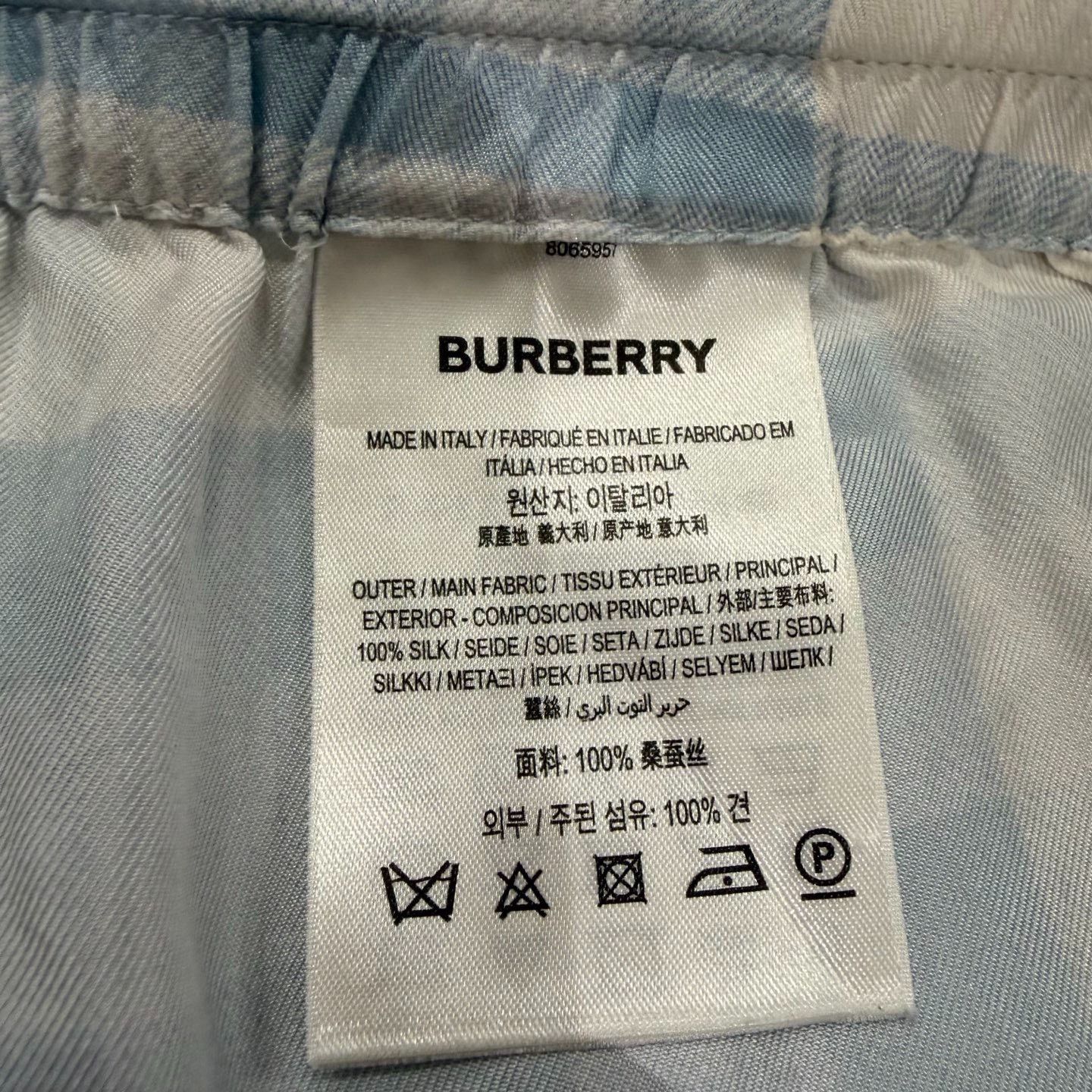 Burberry Burberry Silk Men's White Blue Shorts Size US 30 / EU 46 - 3 Thumbnail