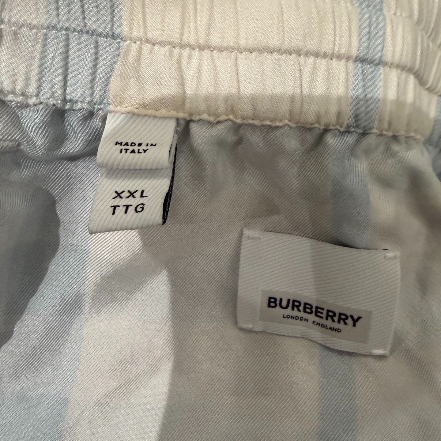 Burberry Burberry Silk Men's White Blue Shorts Size US 30 / EU 46 - 5 Thumbnail