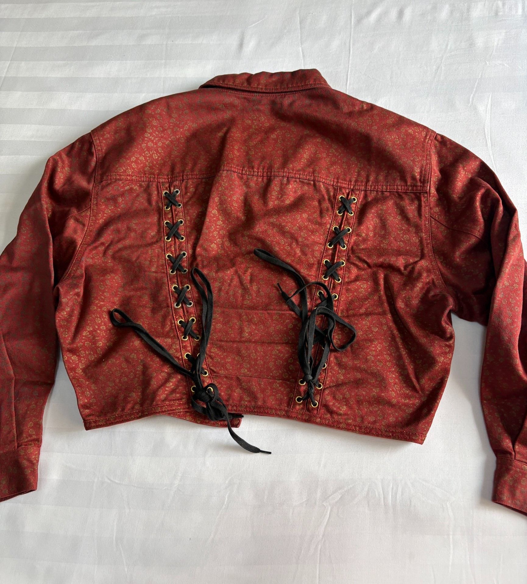 Jean Paul Gaultier Jean Paul Gaultier Red Floral Ribbon Jacket Size M / US 6-8 / IT 42-44 - 8 Thumbnail