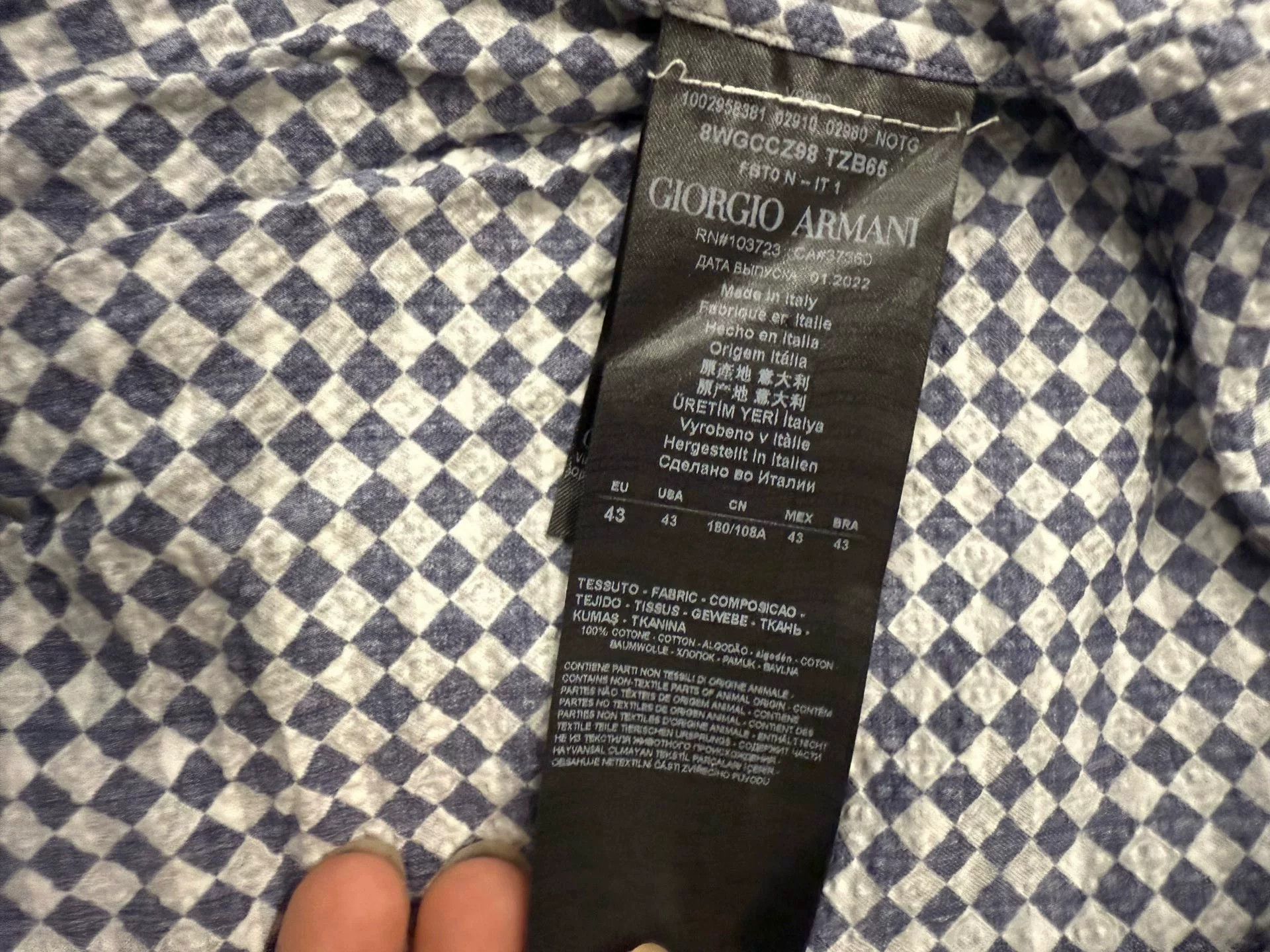 Armani Armani Black Label Shirt Size US M / EU 48-50 / 2 - 8 Thumbnail
