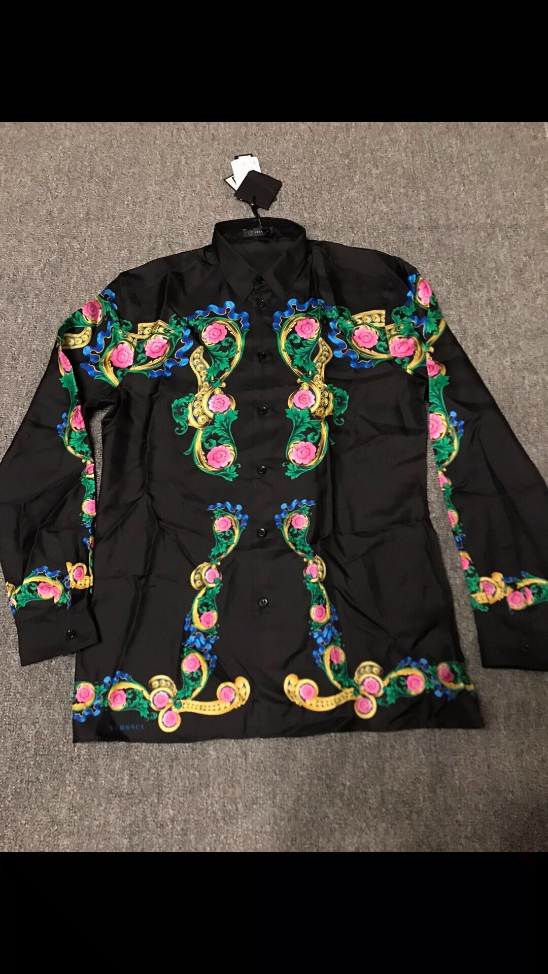 Versace Versace Long-Sleeve Silk Floral Shirt Size US M / EU 48-50 / 2 - 3 Thumbnail