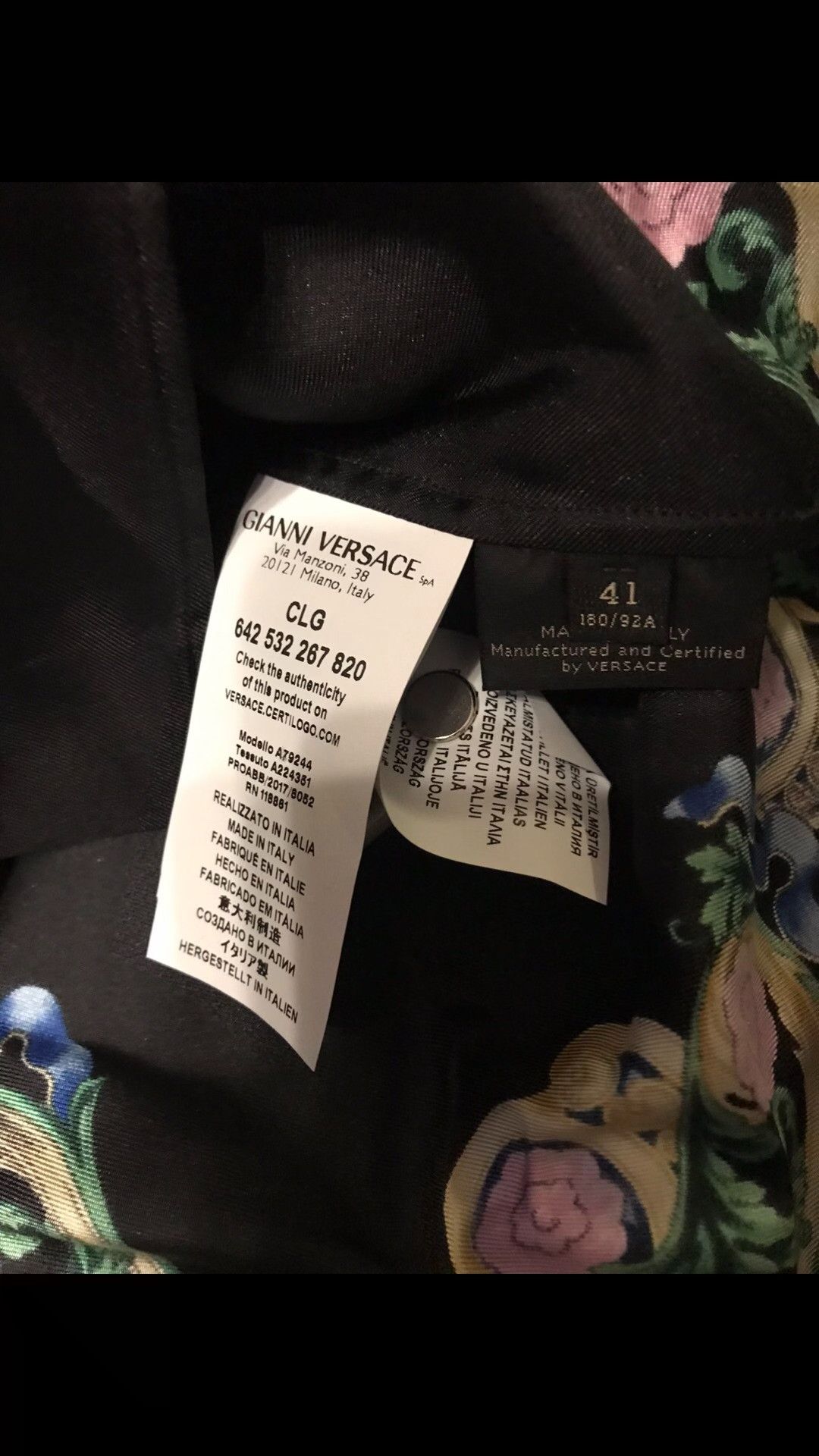 Versace Versace Long-Sleeve Silk Floral Shirt Size US M / EU 48-50 / 2 - 4 Thumbnail