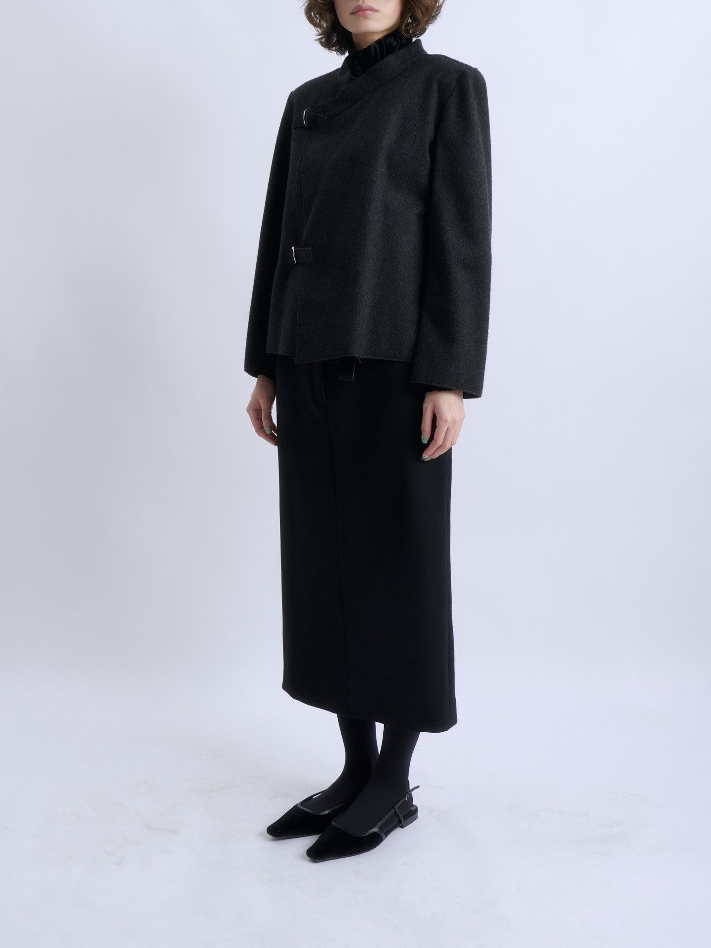 Jil Sander JIL SANDER Asymmetric Wool Short Coat Size M / US 6-8 / IT 42-44 - 2 Thumbnail