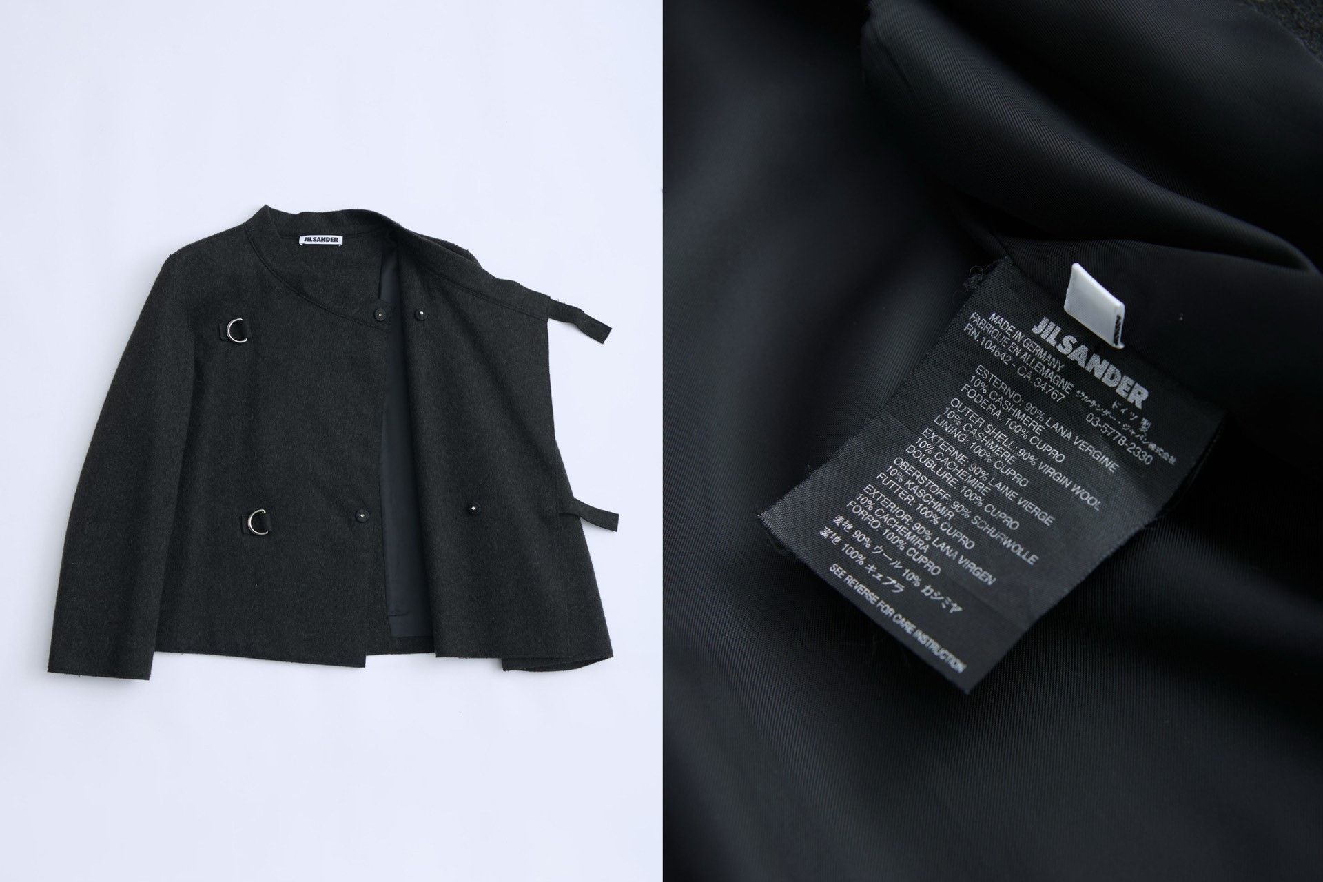 Jil Sander JIL SANDER Asymmetric Wool Short Coat Size M / US 6-8 / IT 42-44 - 9 Thumbnail