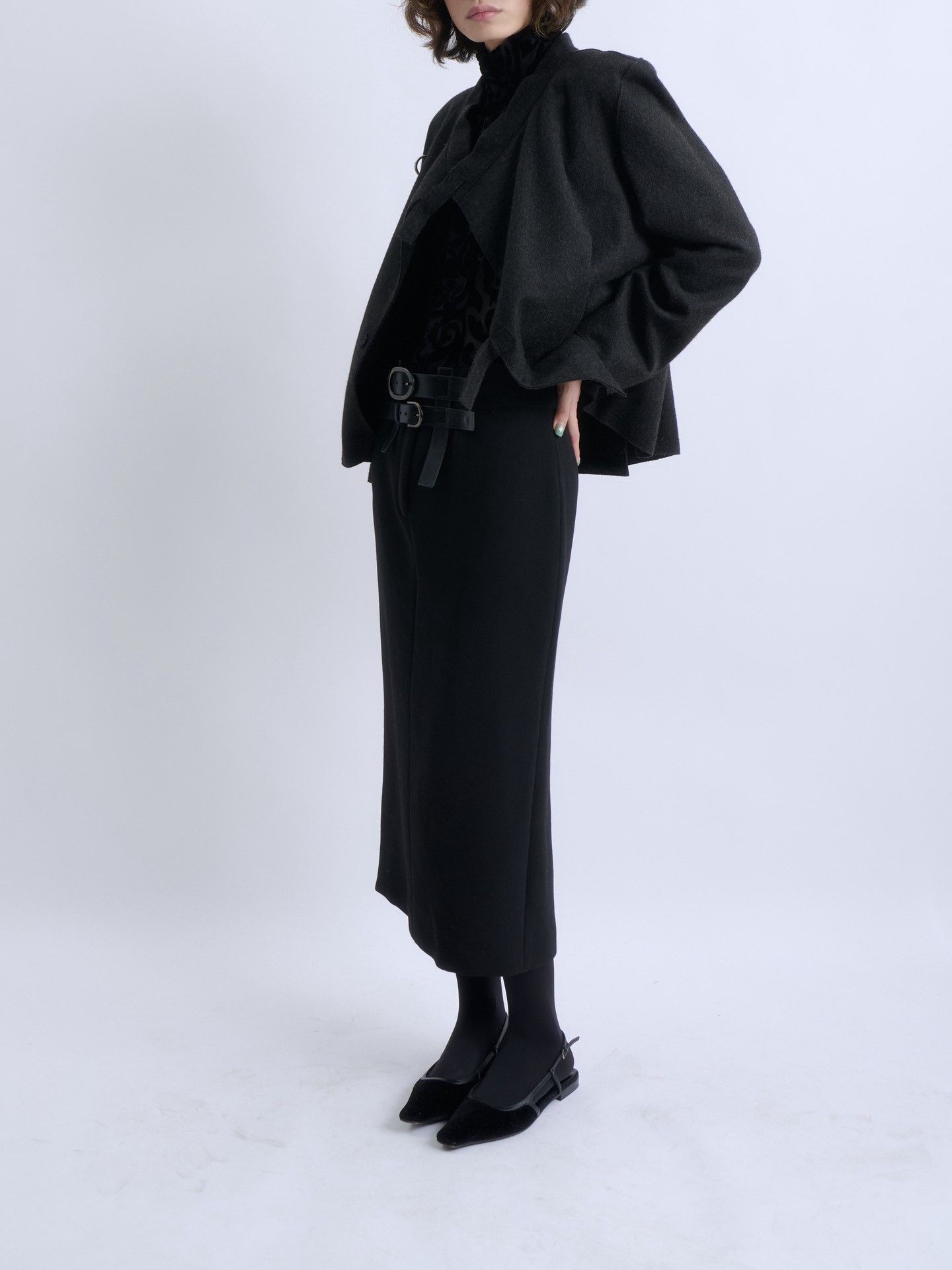 Jil Sander JIL SANDER Asymmetric Wool Short Coat Size M / US 6-8 / IT 42-44 - 3 Thumbnail