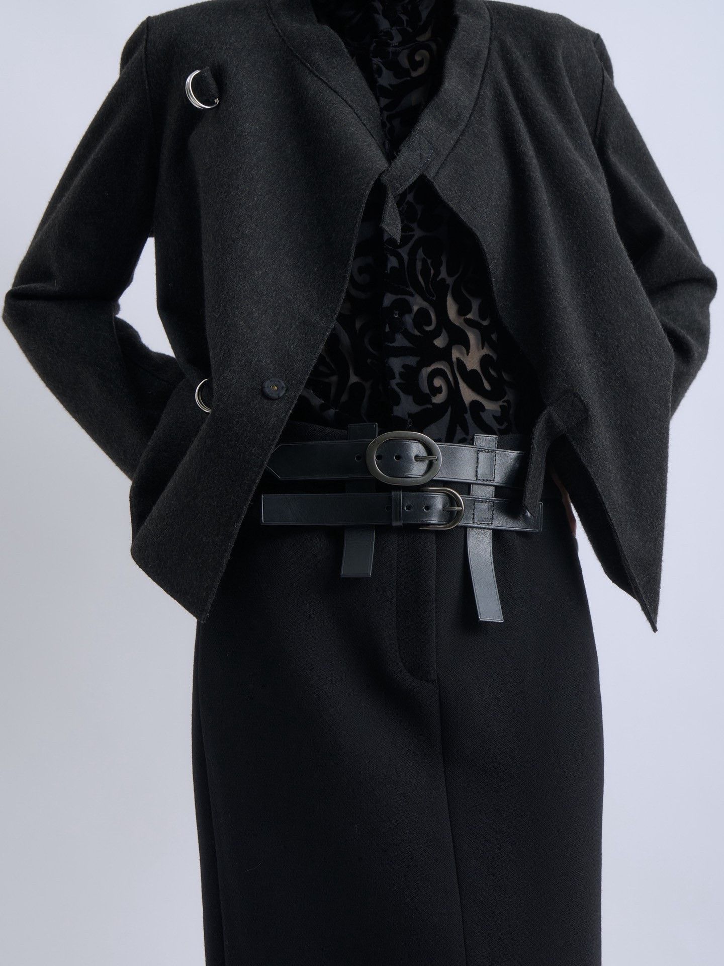 Tom Ford Tom Ford Double Belt Wool Midi Skirt Size 32" / US 10 / IT 46 - 2 Thumbnail