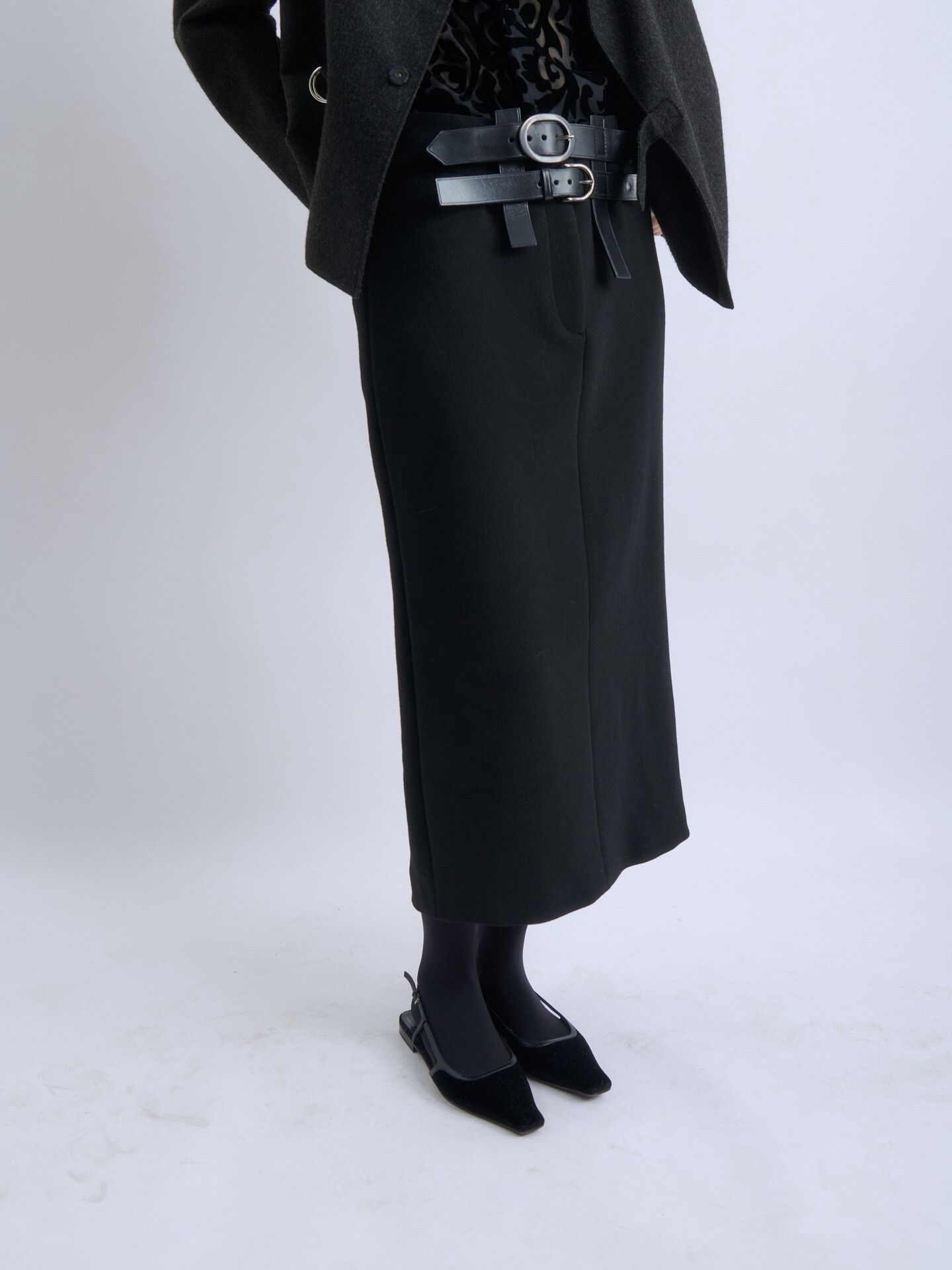 Tom Ford Tom Ford Double Belt Wool Midi Skirt Size 32" / US 10 / IT 46 - 3 Thumbnail