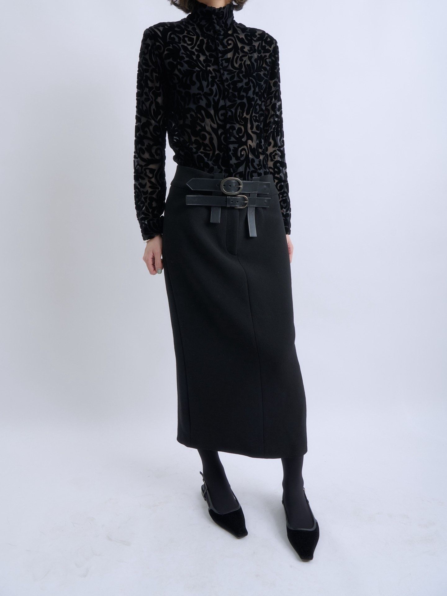 Tom Ford Tom Ford Double Belt Wool Midi Skirt Size 32" / US 10 / IT 46 - 6 Thumbnail