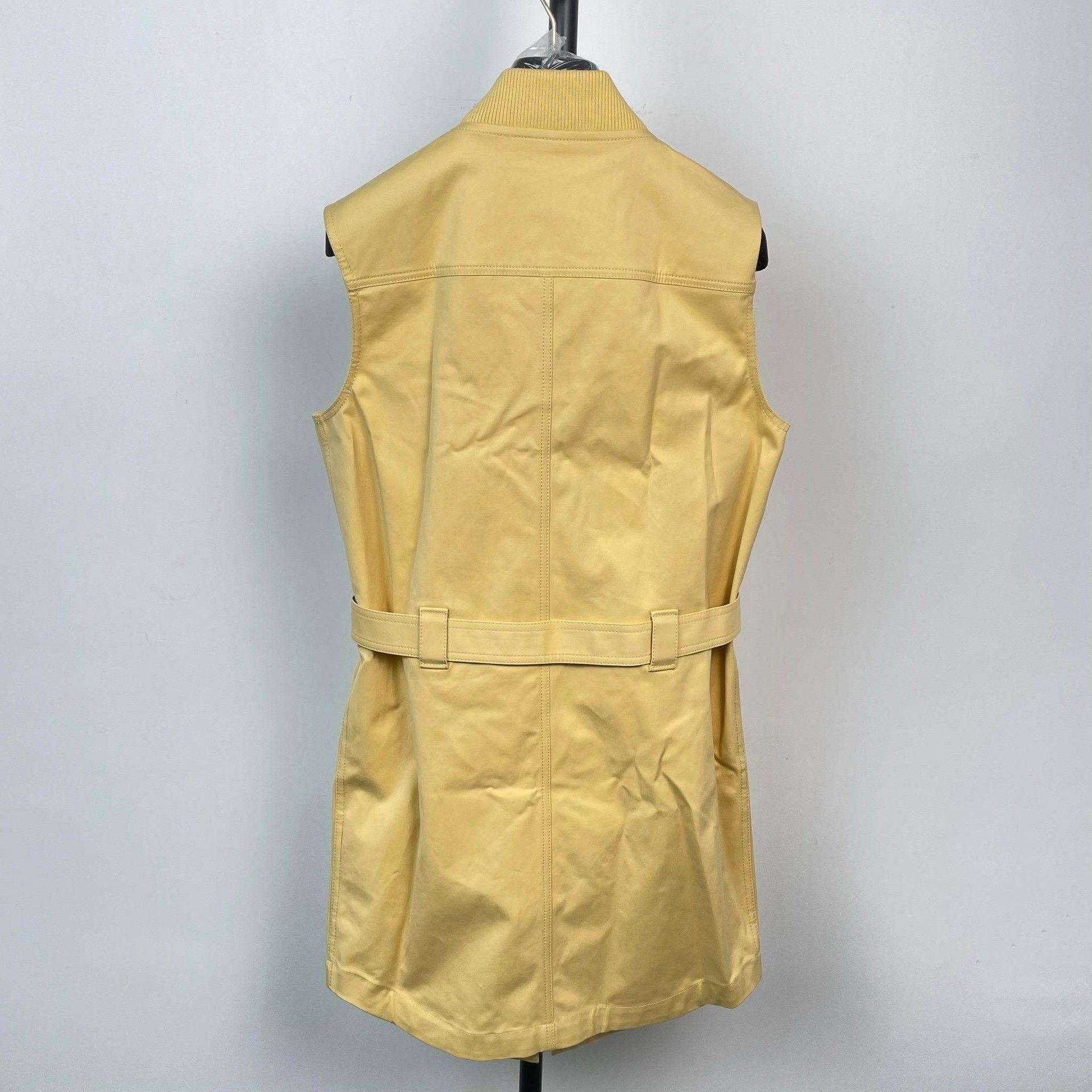 Hermes Hermes Yellow Sleeveless Belted Dress Size S / US 4 / IT 40 - 2 Thumbnail