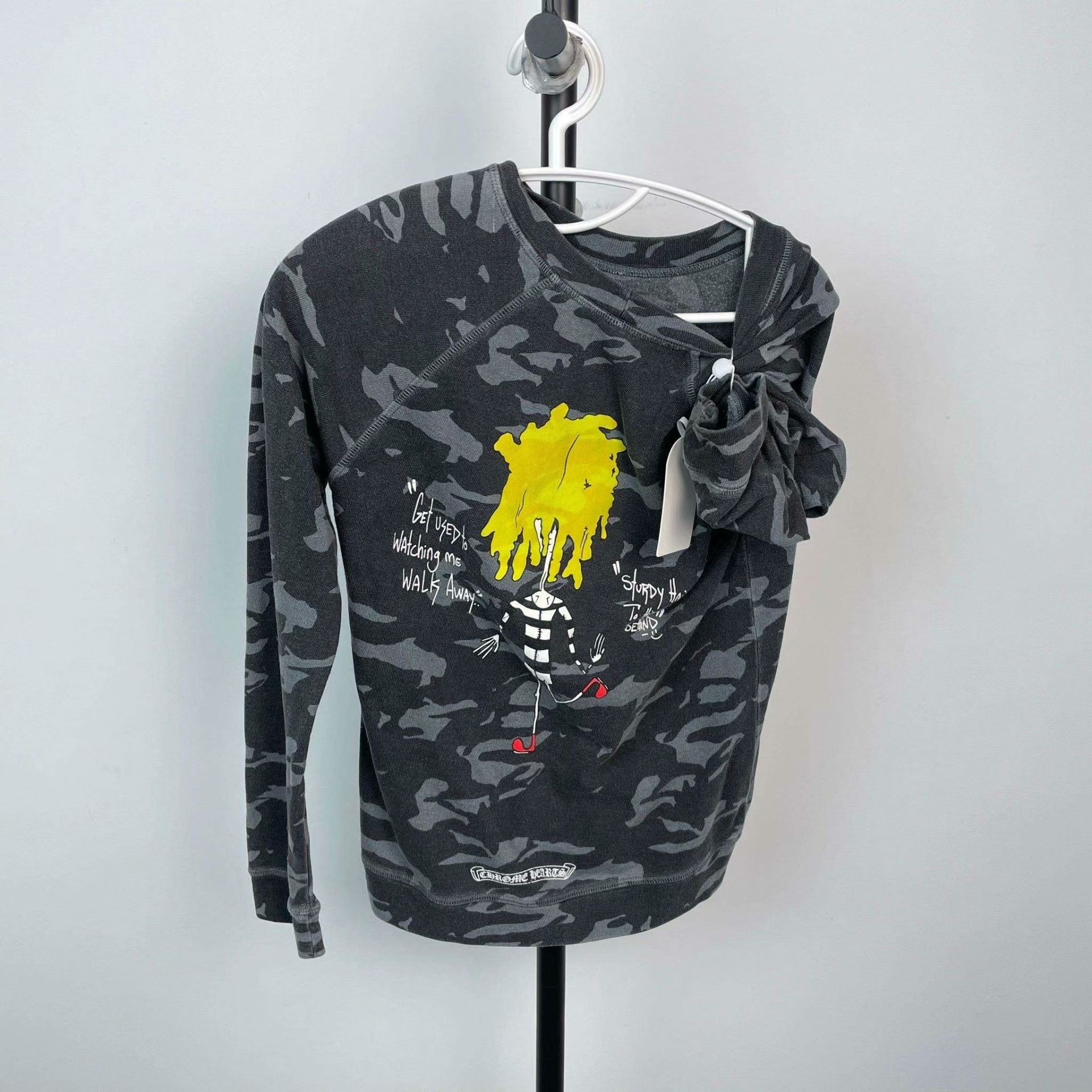 Chrome Hearts Gray Camouflage Long-Sleeve Top Size US M / EU 48-50 / 2 - 2 Thumbnail