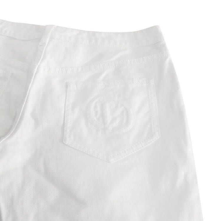 Dior Dior White High-Waist Slim-Fit Pants Size 30" / US 8 / IT 44 - 6 Thumbnail