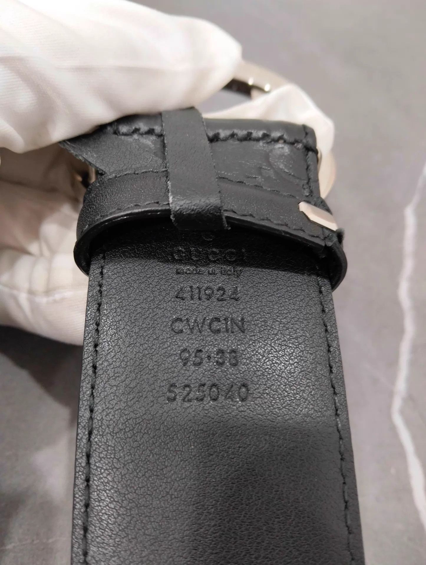 Gucci Black Leather Belt with Interlocking G Buckle Size ONE SIZE - 6 Thumbnail