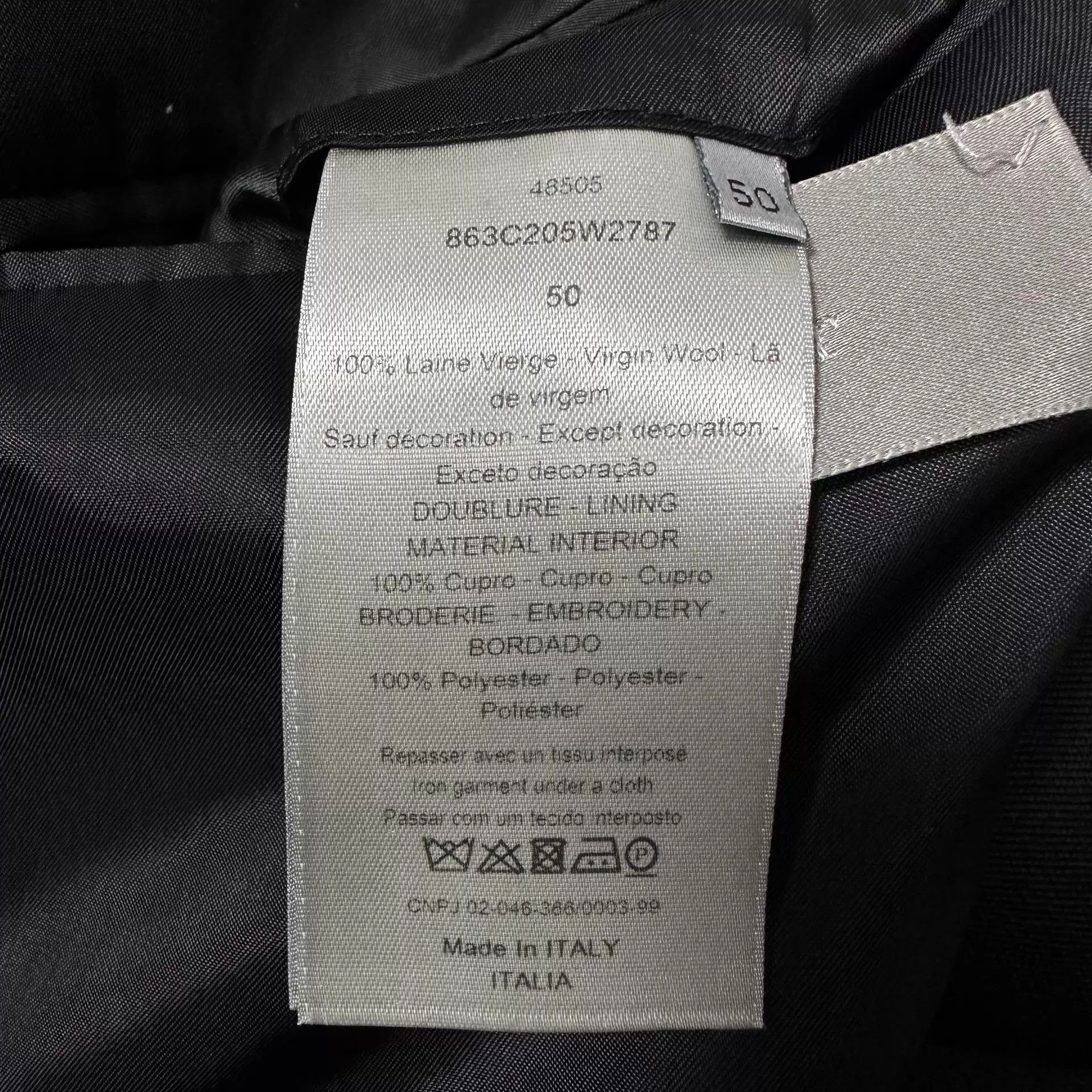 Dior Black Blazer with White Stitch Detailing Size US M / EU 48-50 / 2 - 7 Thumbnail