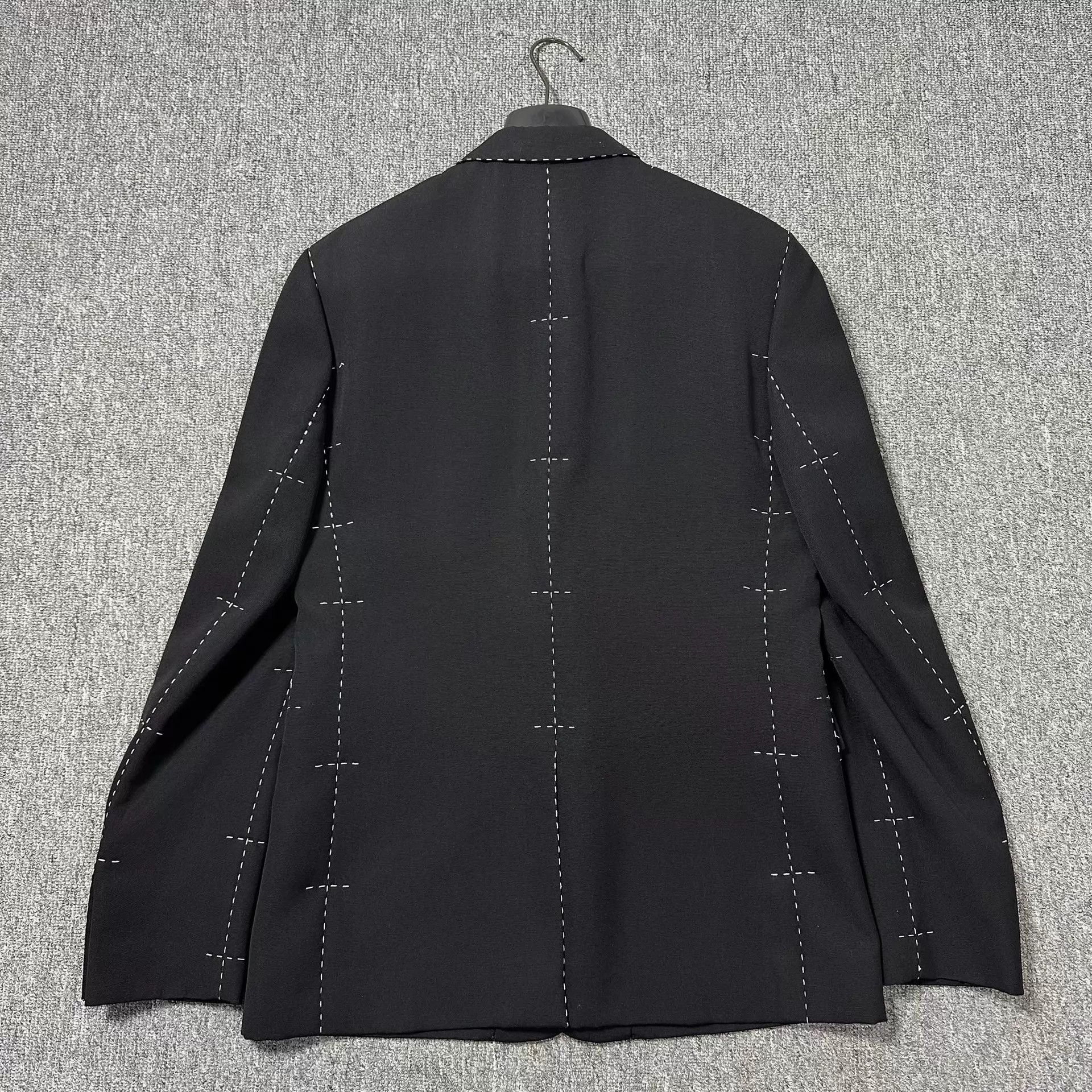 Dior Black Blazer with White Stitch Detailing Size US M / EU 48-50 / 2 - 5 Thumbnail