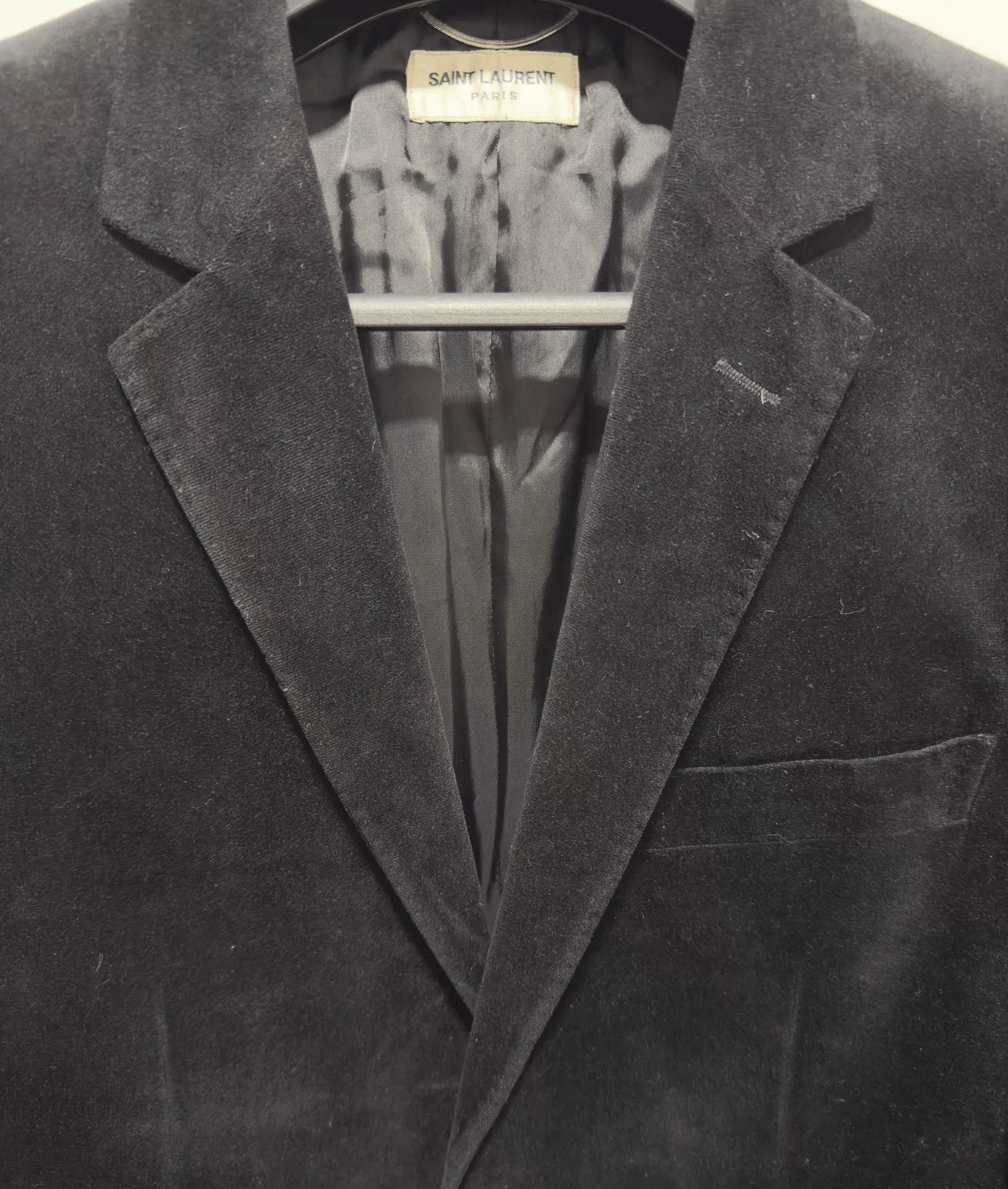 Saint Laurent Paris Black Velvet Single-Breasted Blazer Size US M / EU 48-50 / 2 - 4 Thumbnail