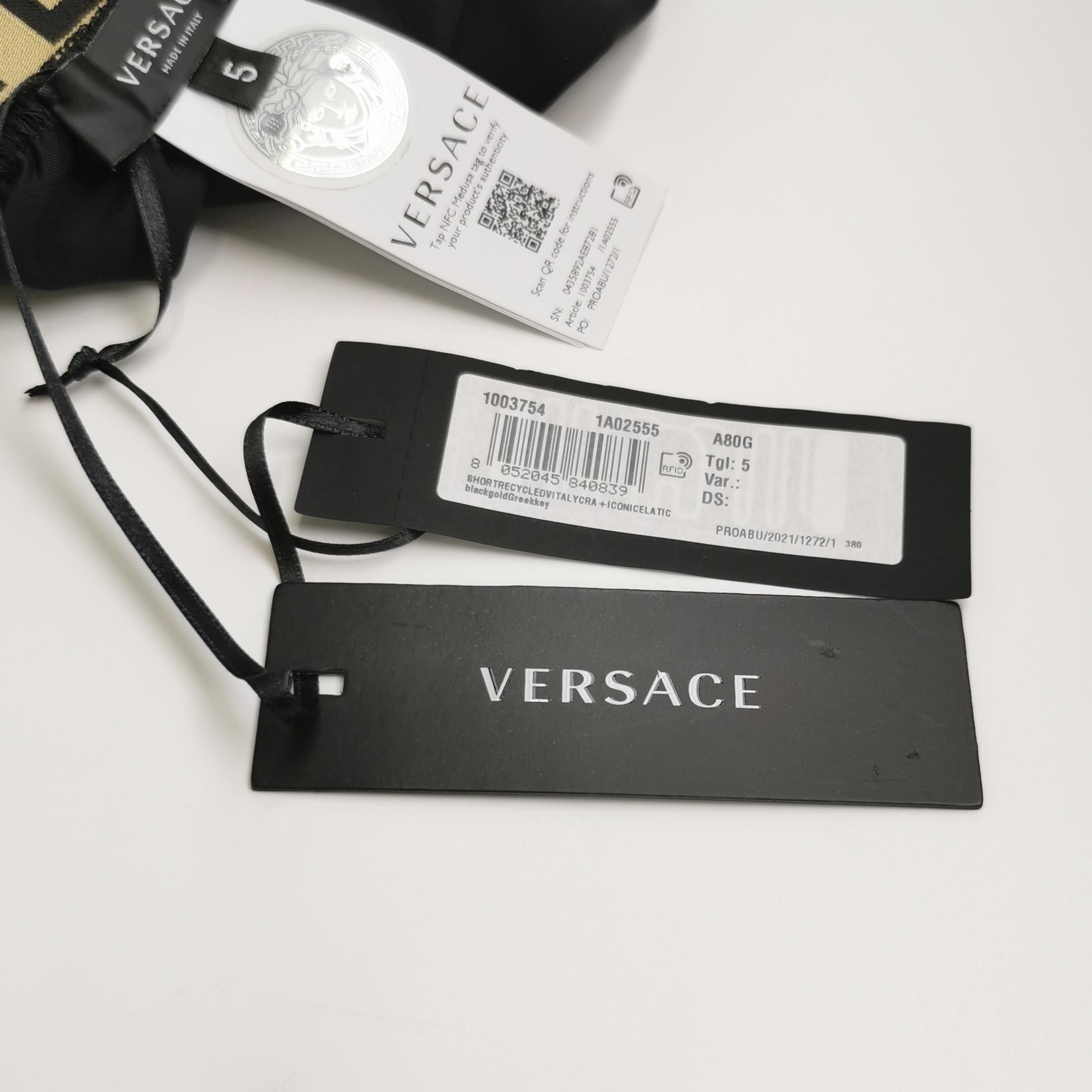 Versace Versace Medusa Black Cotton Shorts M Size US 26 / EU 42 - 7 Thumbnail