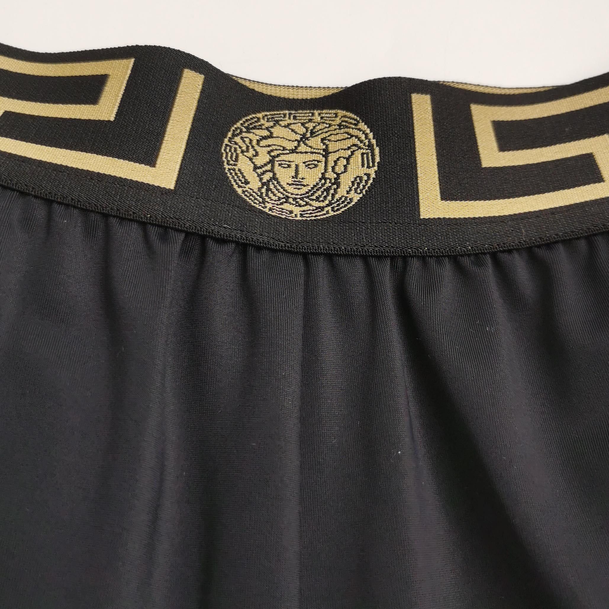 Versace Versace Medusa Black Cotton Shorts M Size US 26 / EU 42 - 6 Thumbnail
