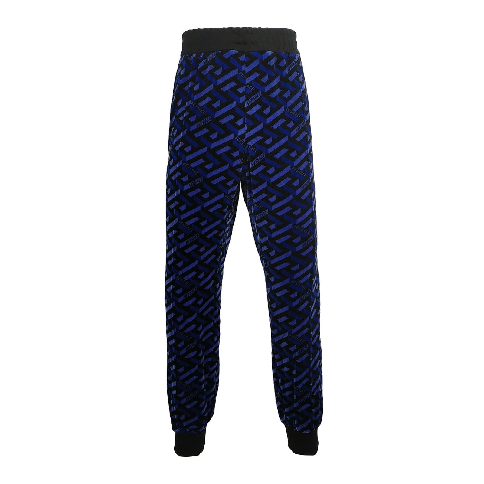 Versace Versace Blue Geometric Logo Track Pants S Size US 28 / EU 44 - 2 Thumbnail