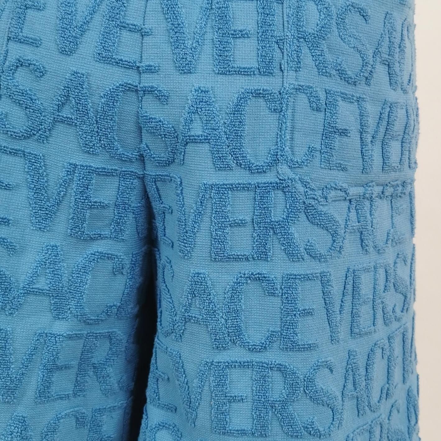 Versace Versace Blue Logo-Embossed Drawstring Shorts Size US 36 / EU 52 - 5 Thumbnail