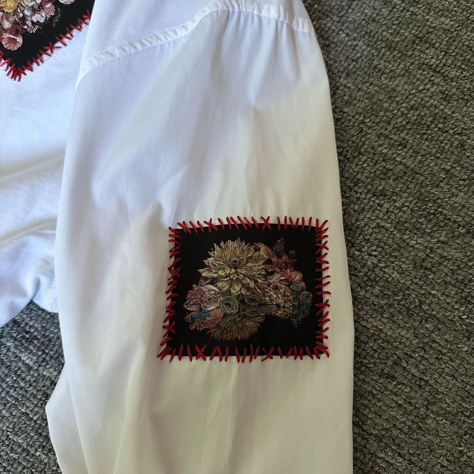 Dior Dior Homme 17SS Tetsu Kamei Rose Skull Shirt Size US M / EU 48-50 / 2 - 5 Thumbnail