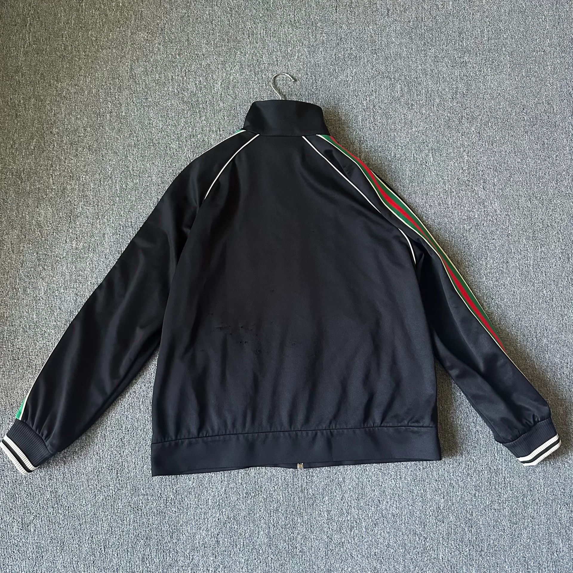 Gucci Gucci GG Logo Red Green Web Zip Jacket Size US M / EU 48-50 / 2 - 2 Thumbnail