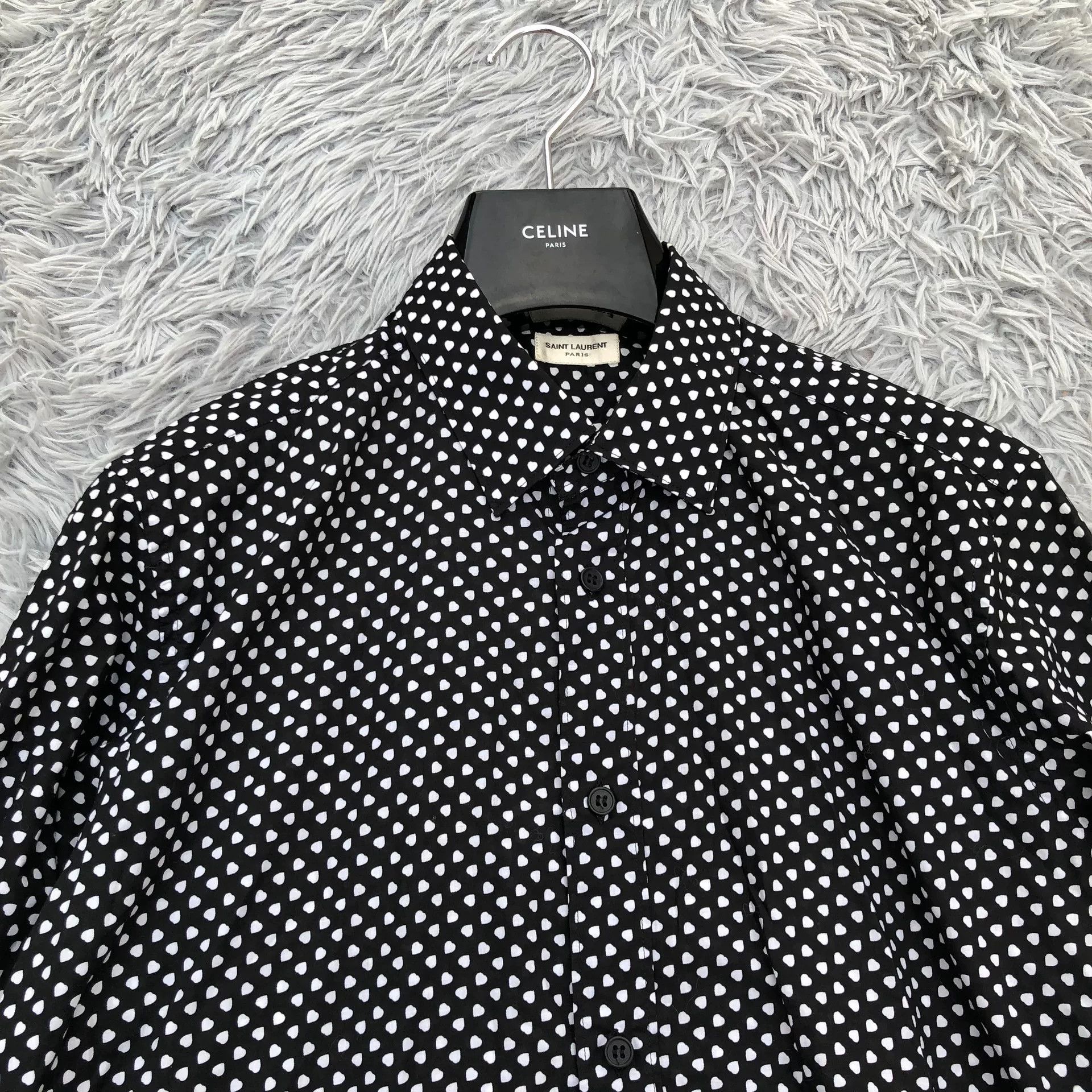 Saint Laurent Paris Saint Laurent 13SS Polka Dot Shirt Size M / US 6-8 / IT 42-44 - 3 Thumbnail