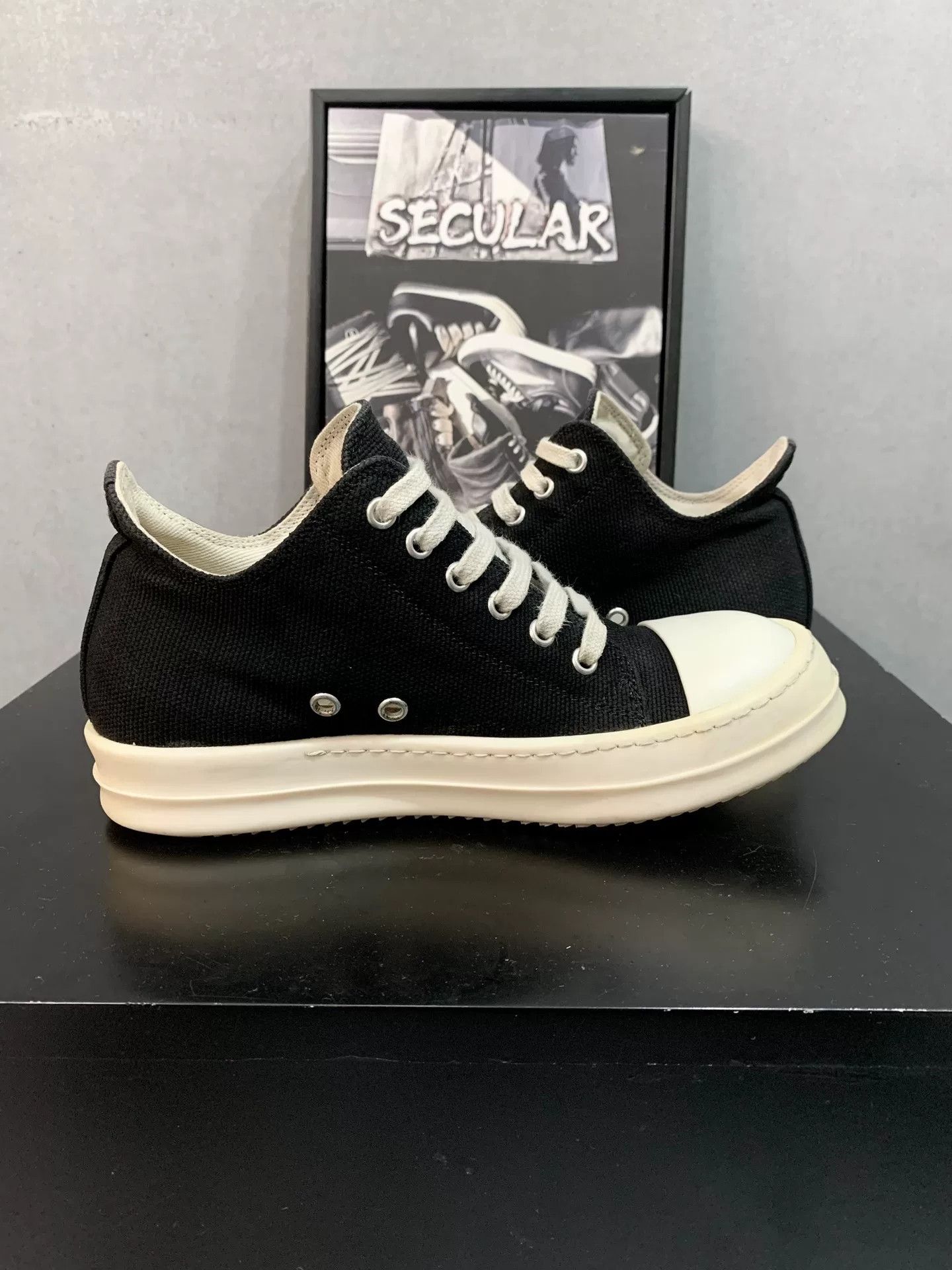 Rick Owens Drkshdw Rick Owens DRKSHDW Low-Top Sneakers Size US 5 / EU 37 - 3 Thumbnail