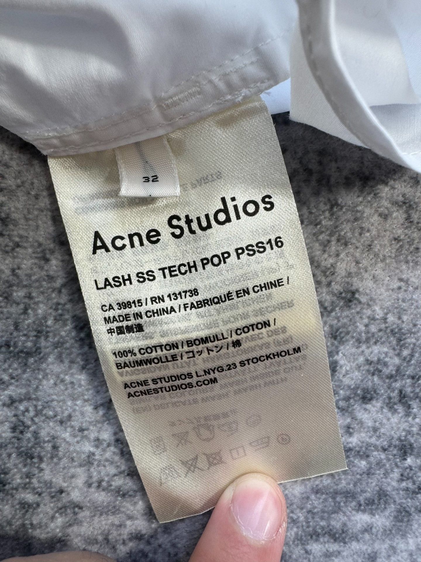 Acne Studios Acne Studios White Pocket Short-Sleeve Shirt Size US M / EU 48-50 / 2 - 6 Thumbnail