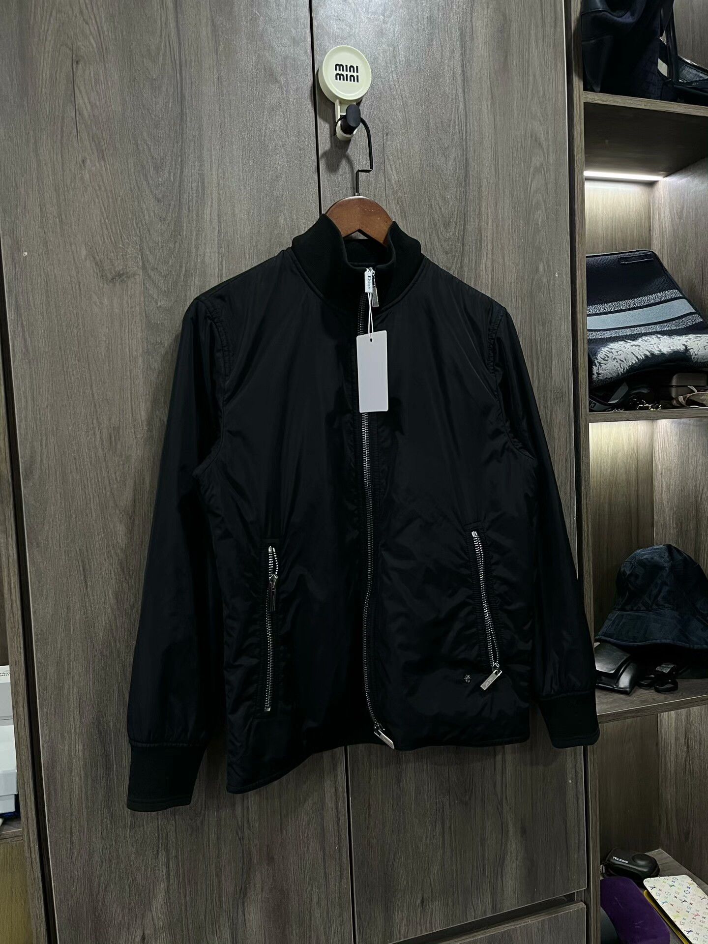 Dior Dior Black Zip Jacket with Metal Bee Size US S / EU 44-46 / 1 - 8 Thumbnail