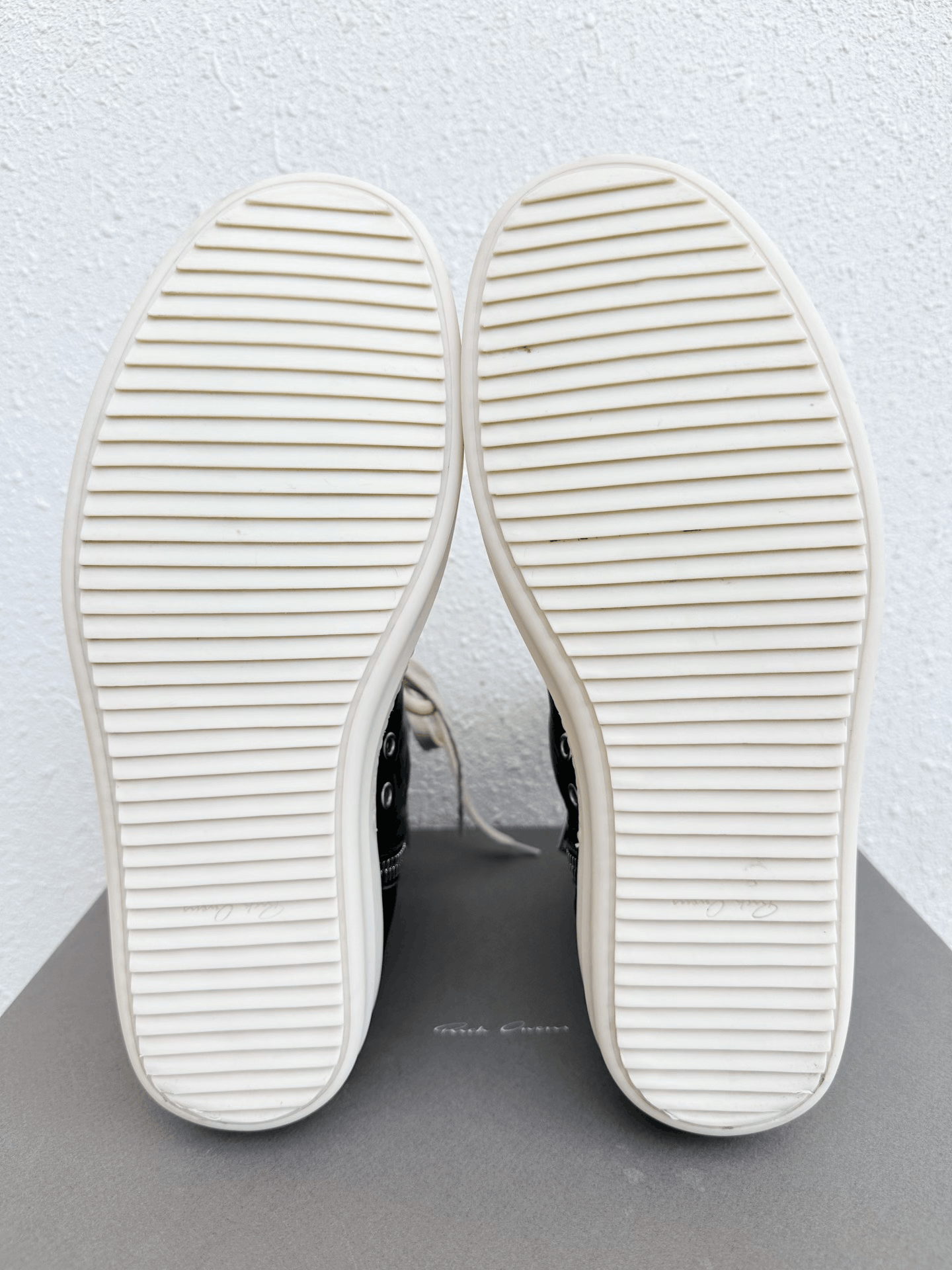 Rick Owens Rick Owens Leather High-Top Black White Size US 9.5 / EU 42-43 - 7 Thumbnail
