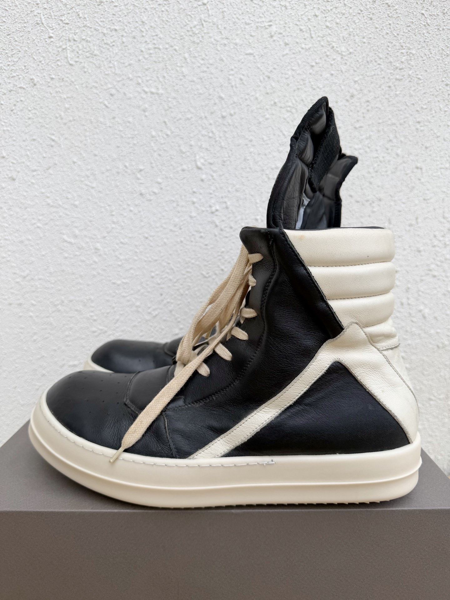 Rick Owens Rick Owens Main Line High-Top Black White Size US 9 / EU 42 - 4 Thumbnail
